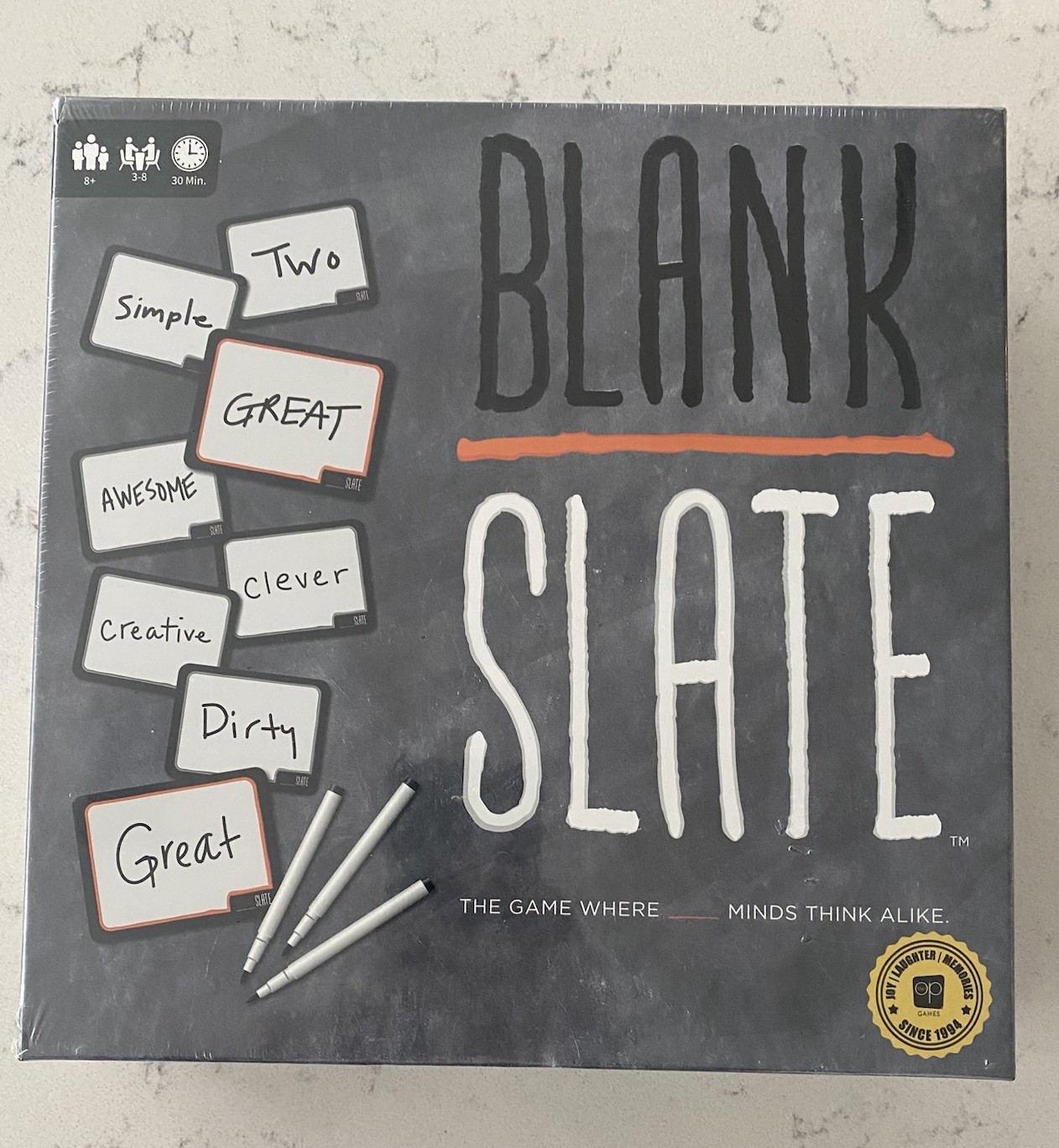 BLANK SLATE Board Game The Game Where Minds Think Alike 3-8 players New Sealed