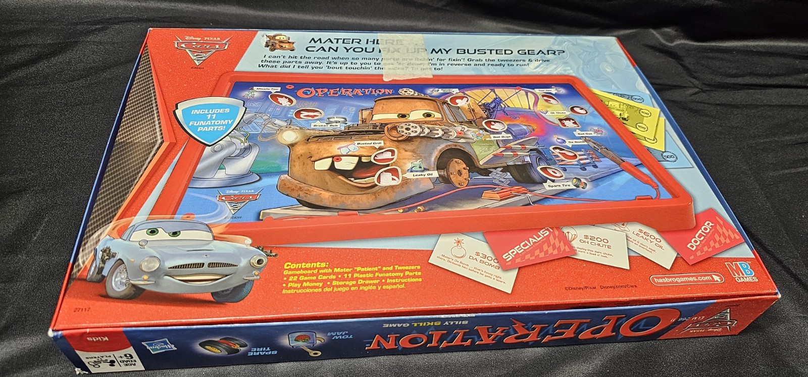 2011 Operation Game Disney Pixar Cars 2 Edition by Hasbro – Board Game COMPLETE