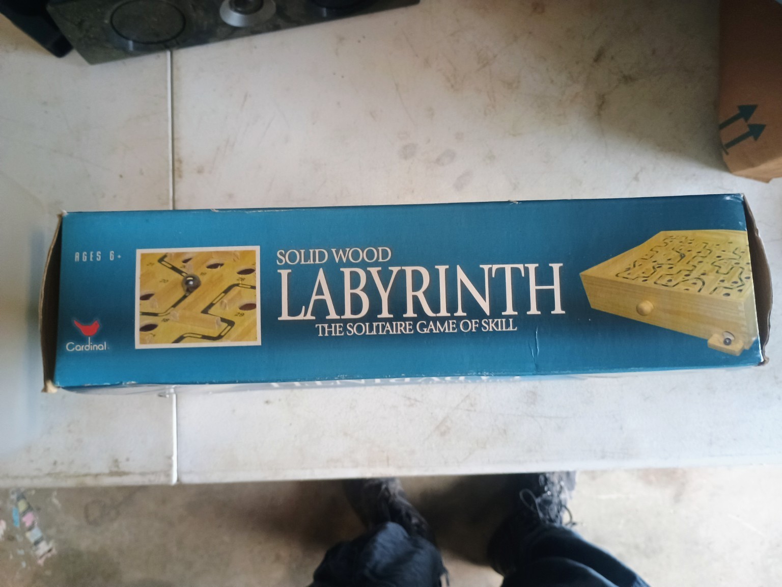 Cardinal Solid Wood Labyrinth Solitaire Game of Skill Marble Maze w/ Box
