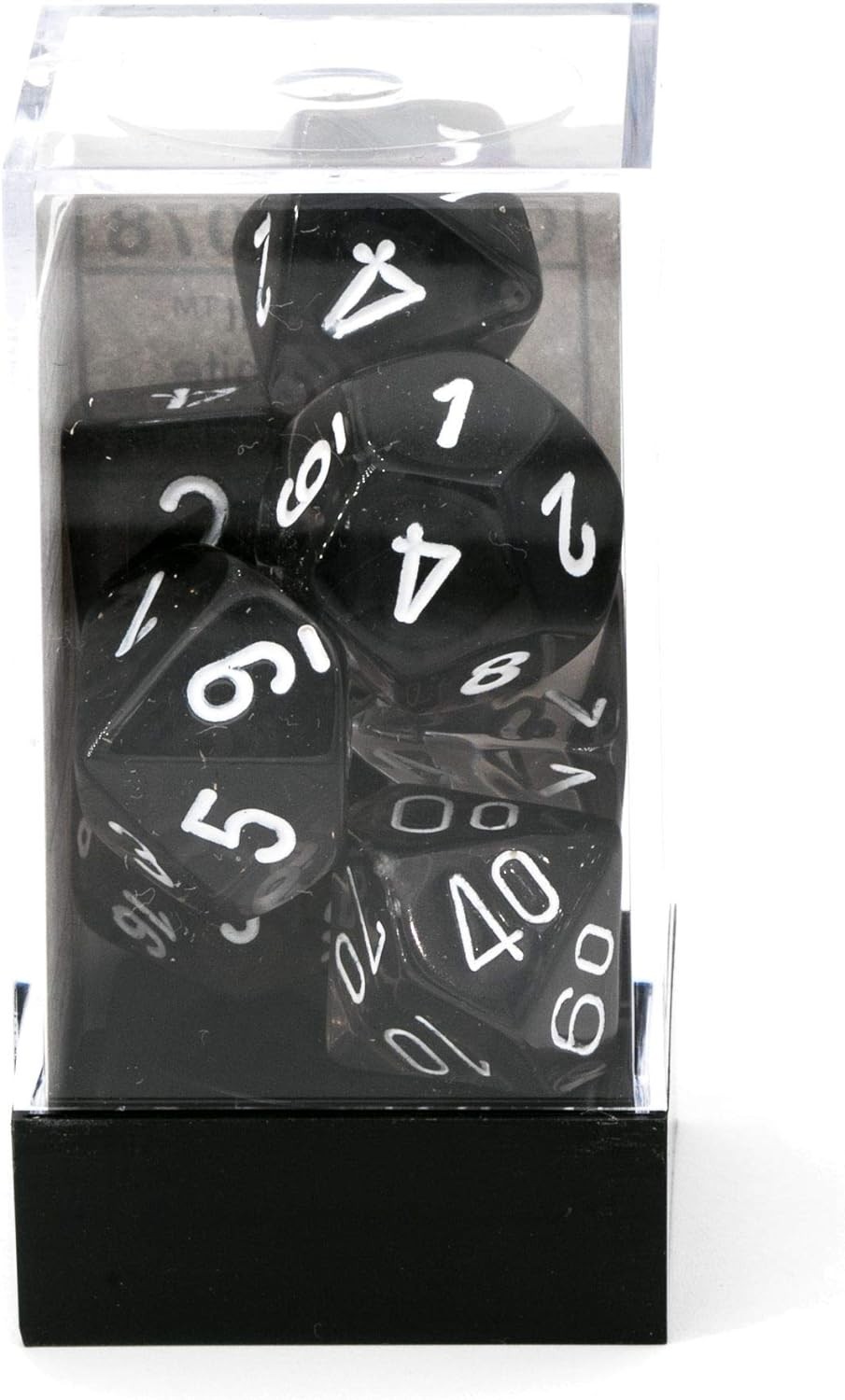 Chessex D&D Dice Set Translucent Smoke White Rpg RPG RPG Box, Multi-Colour
