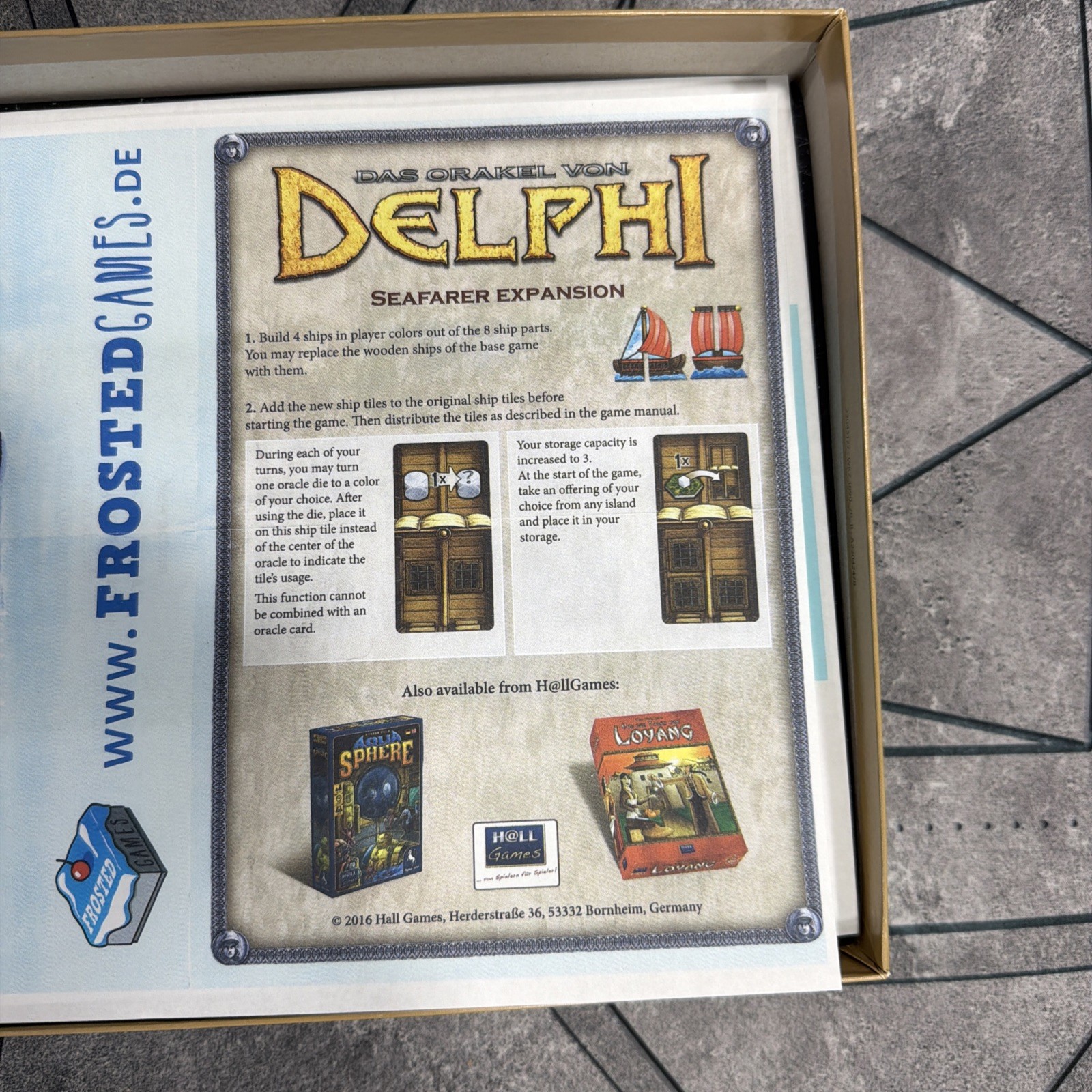 The Oracle of Delphi Seafarer Pillars Expansion Board Game Stefan Feld TMG Games