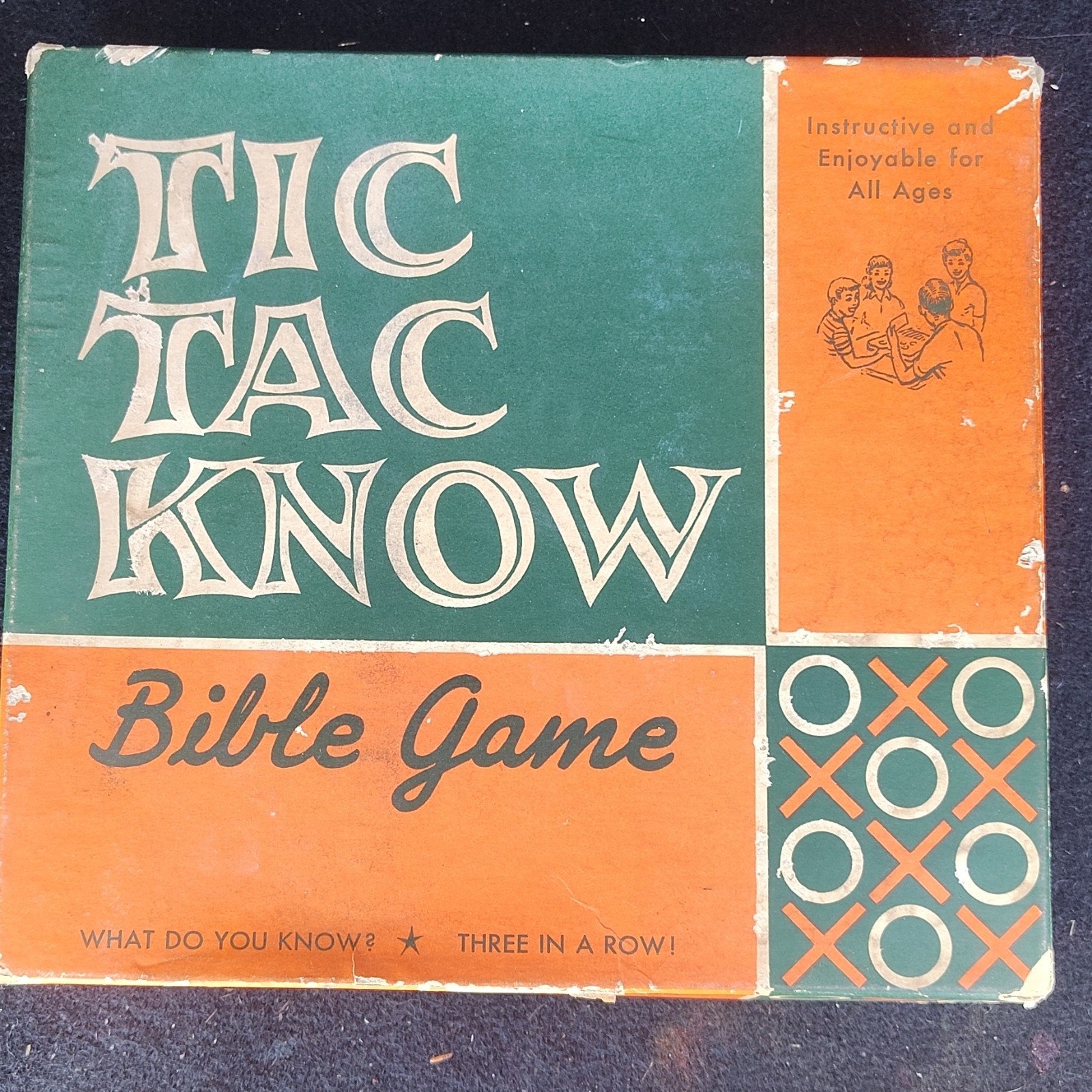 Bible Memory Association Int. Tic Tac Know Bible Board Game Vintage Boxed Set