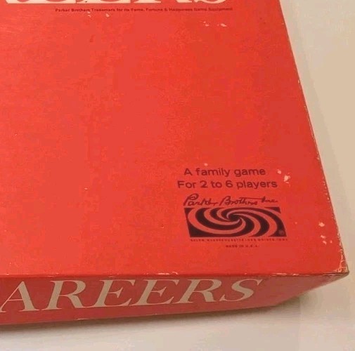 Vtg 1965 CAREERS Board Game Parker Brothers Family Fun Fame Fortune Happiness