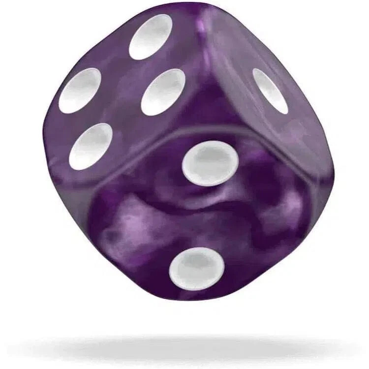 Oakie Doakie Dice Dice D6 12mm Marble – Purple
