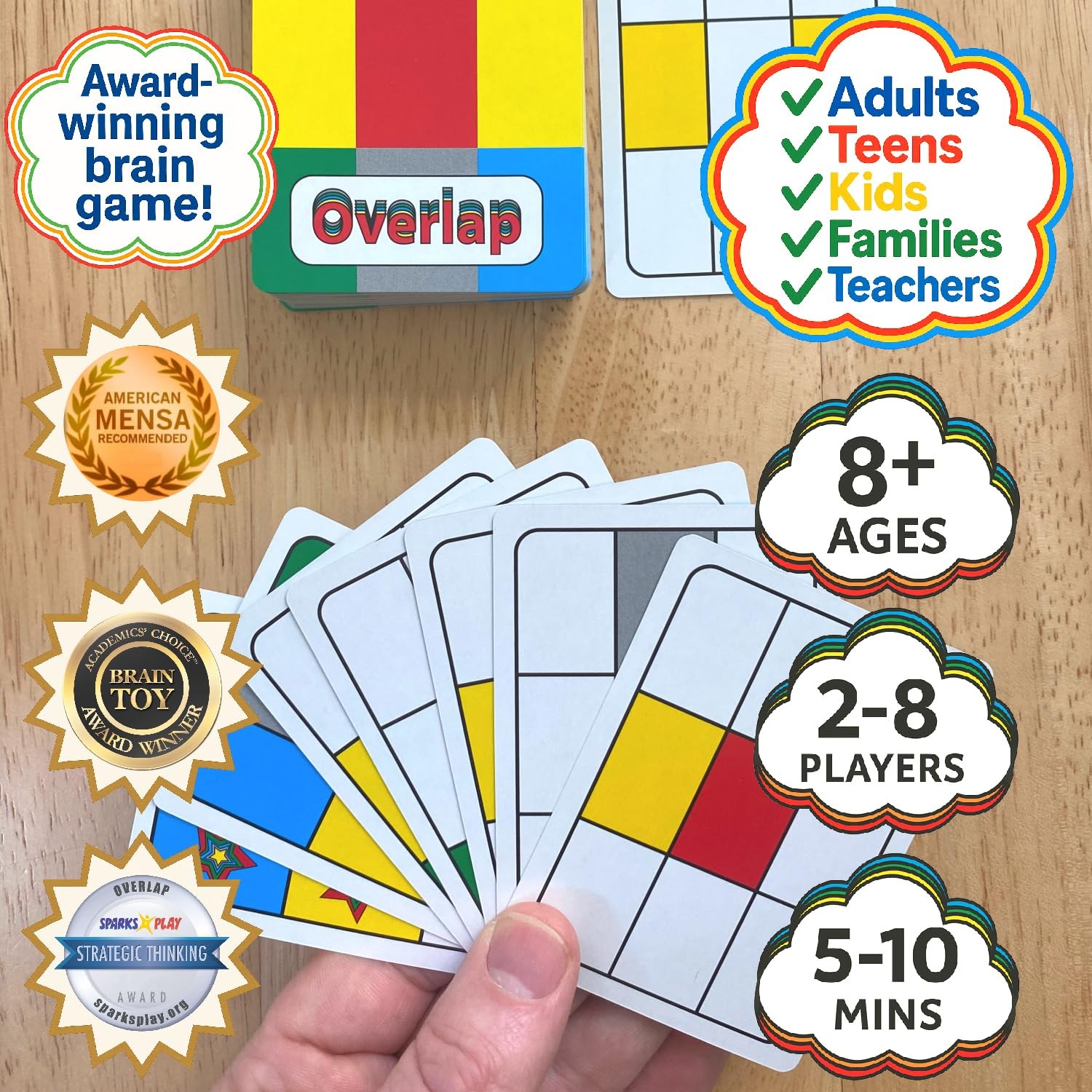 Overlap – Award-Winning Deceptively Simple Strategy Card Game for Adults and …
