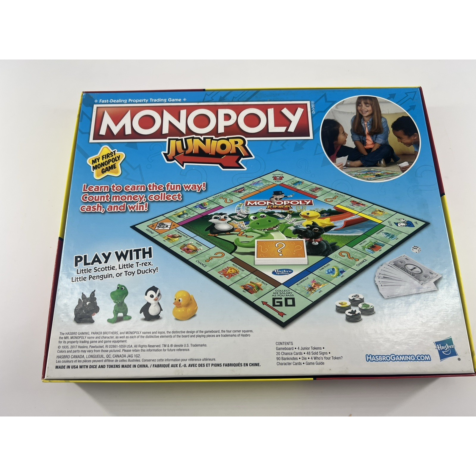 Monopoly Junior Board Game by Hasbro Kids Family Night Complete