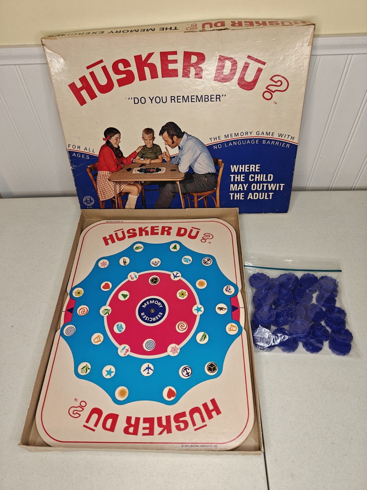 Vintage 1970 Husker Du Memory Game Do You Remember? Regina 99% Missing 1 Piece