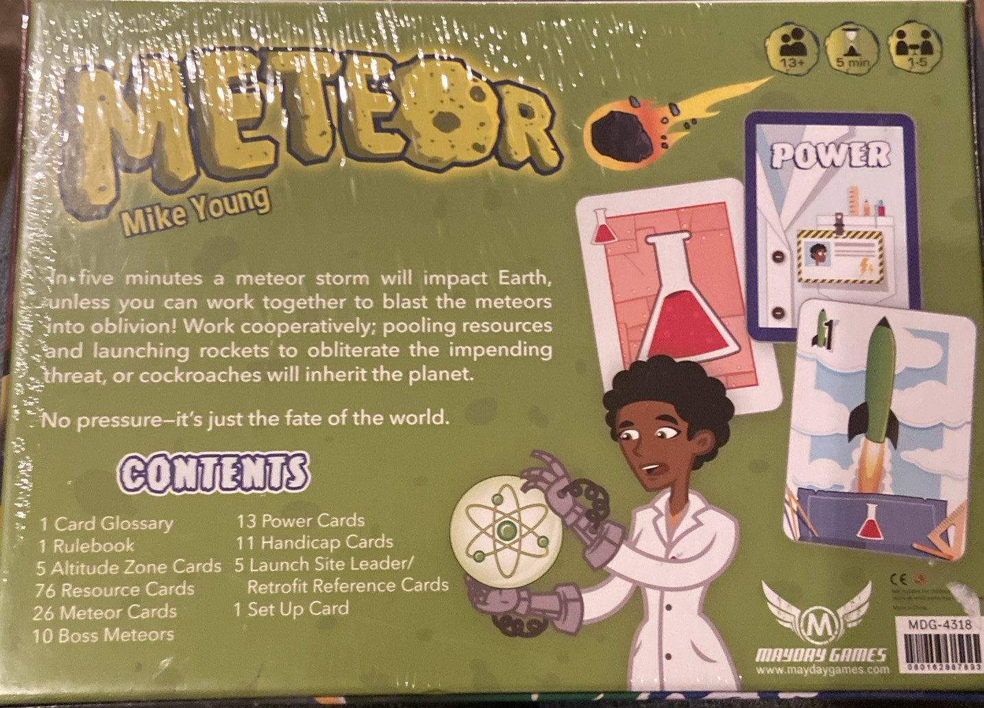 Meteor Card game By Mike Young & Mayday Games – 1-5 People – 13+
