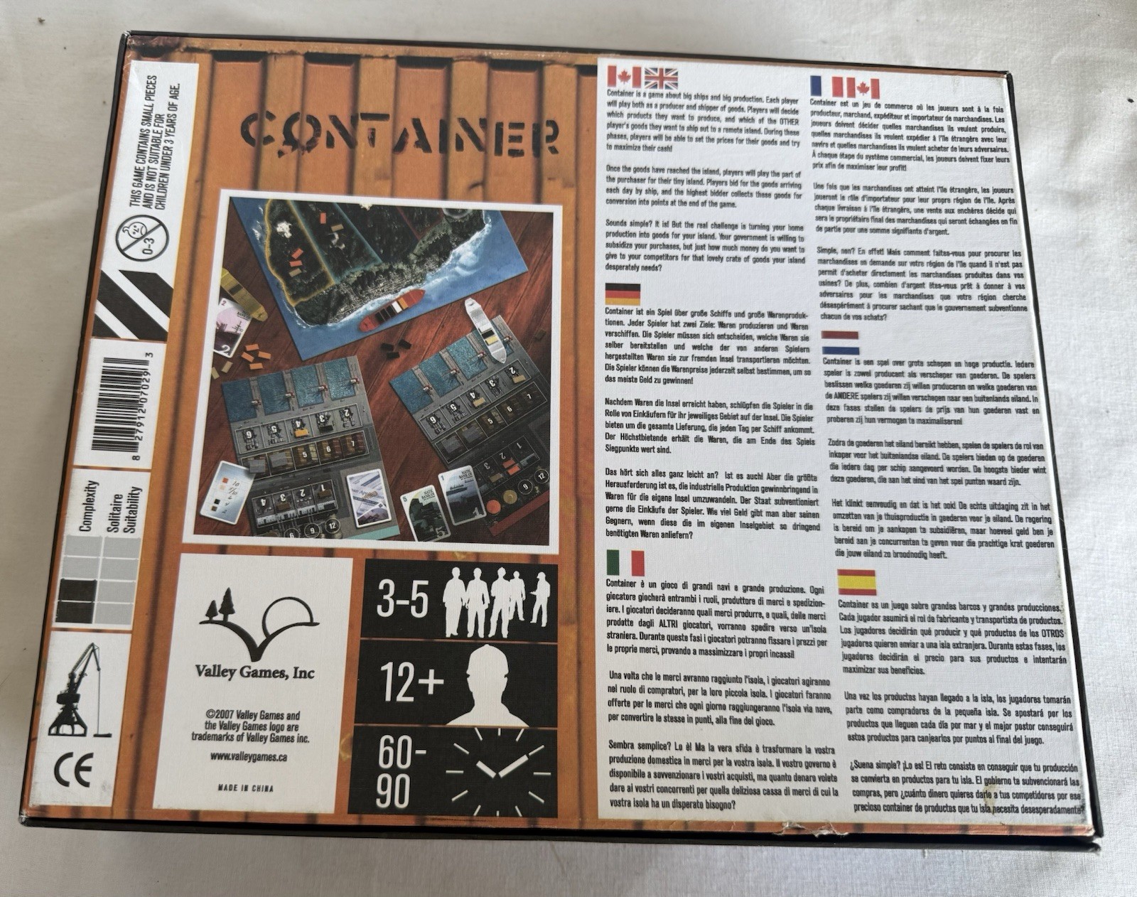 Container Economic Strategy Board Game Valley Games 2007 Franz-Benno Delonge EUC