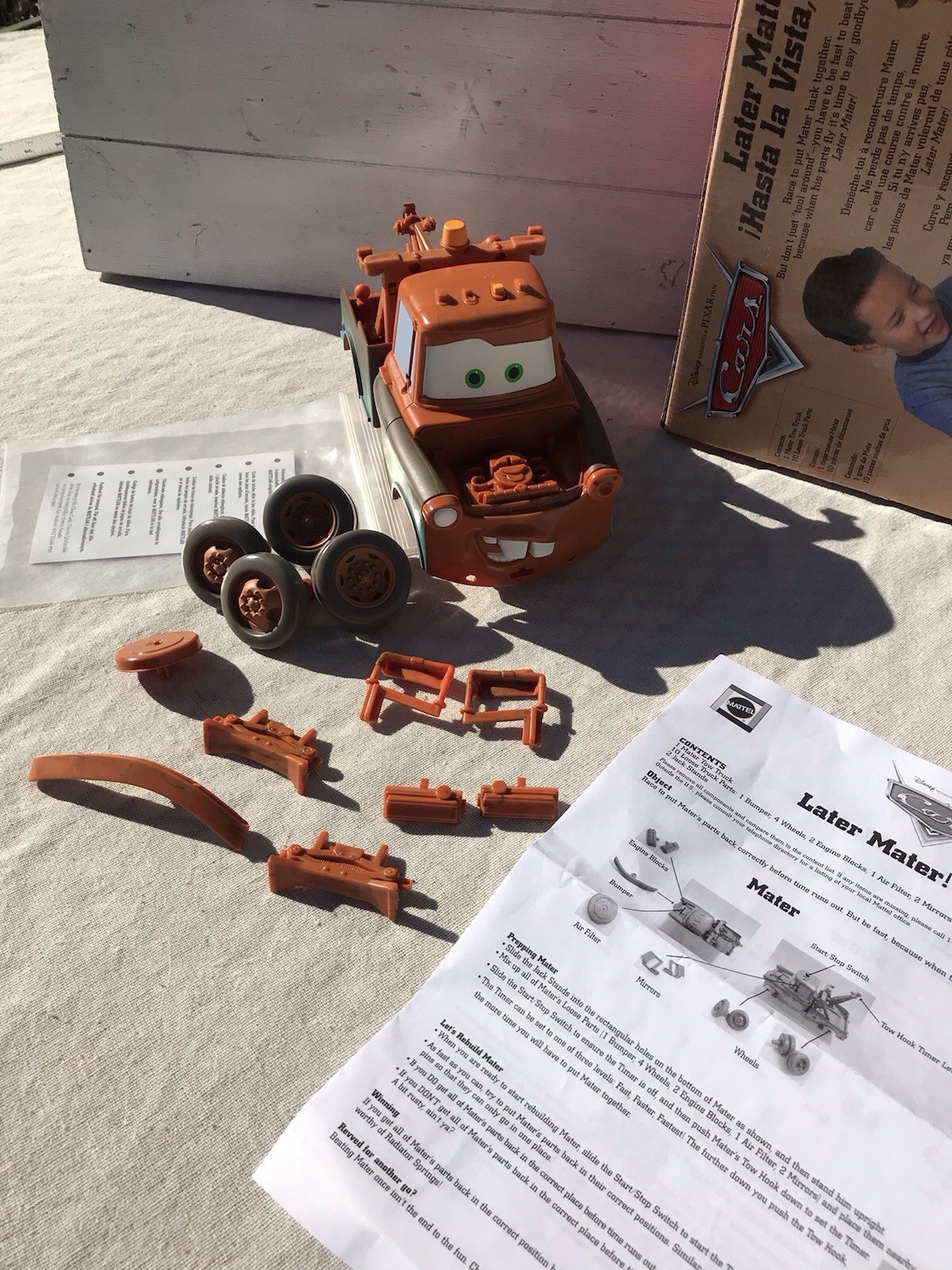 Vtg Y2K HTF Disney Pixar Cars Movie Later Mater Truck Game Mattel Kids Building