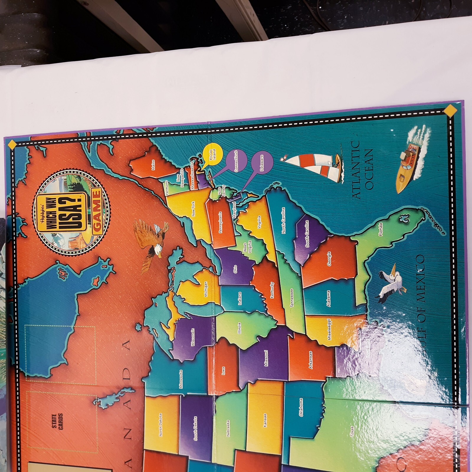 Vintage Highlights WHICH WAY USA? Board Game – complete free shipping