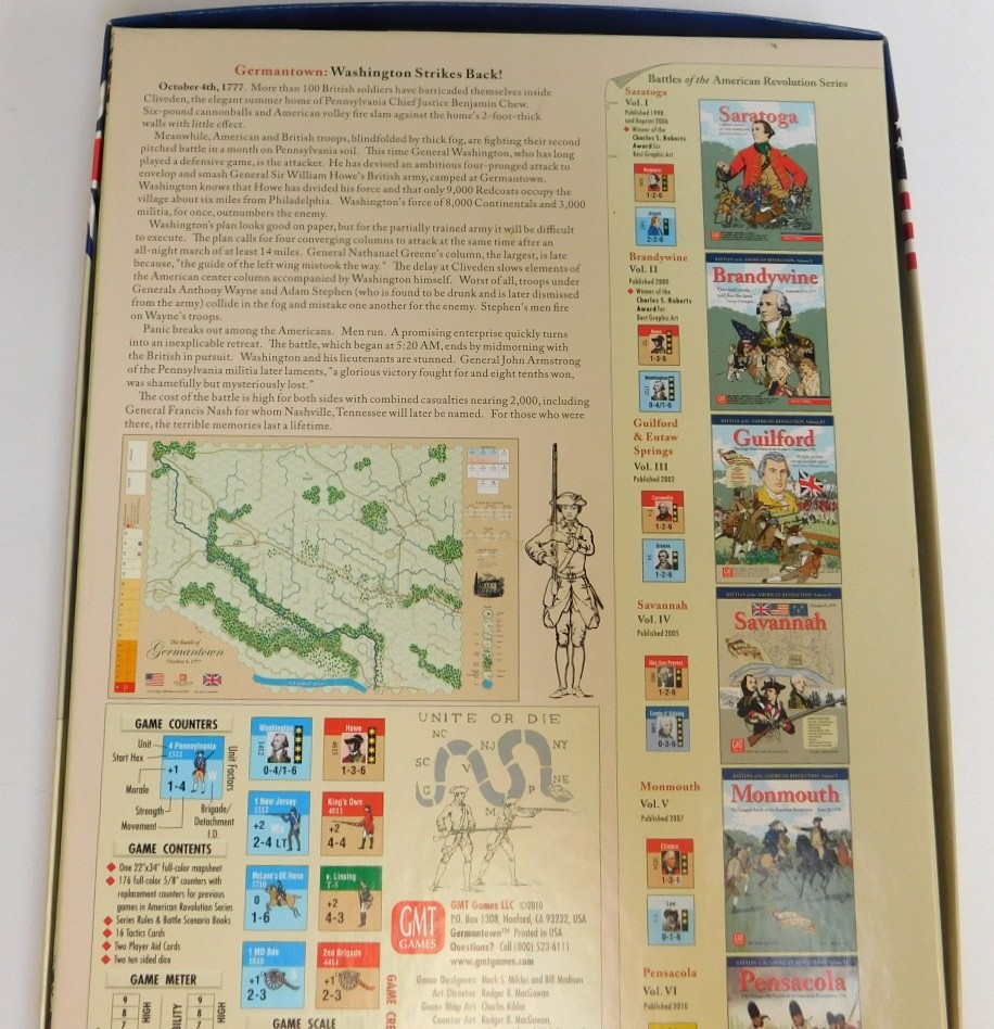 Germantown Battles American Revolution Series Volume V GMT NoRepl counters