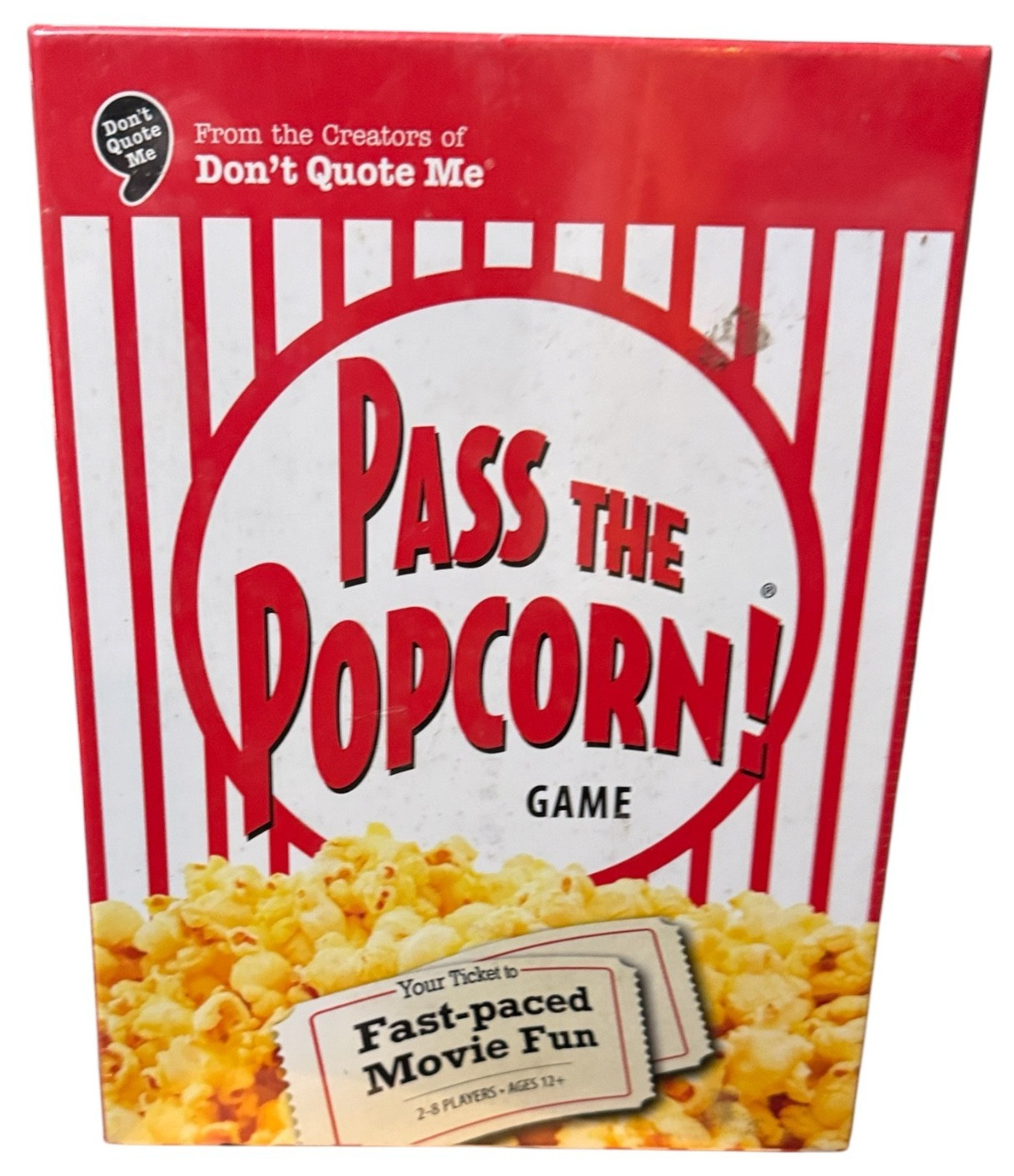 Pass The Popcorn Game -Fast Paced Movie Trivia Party Game