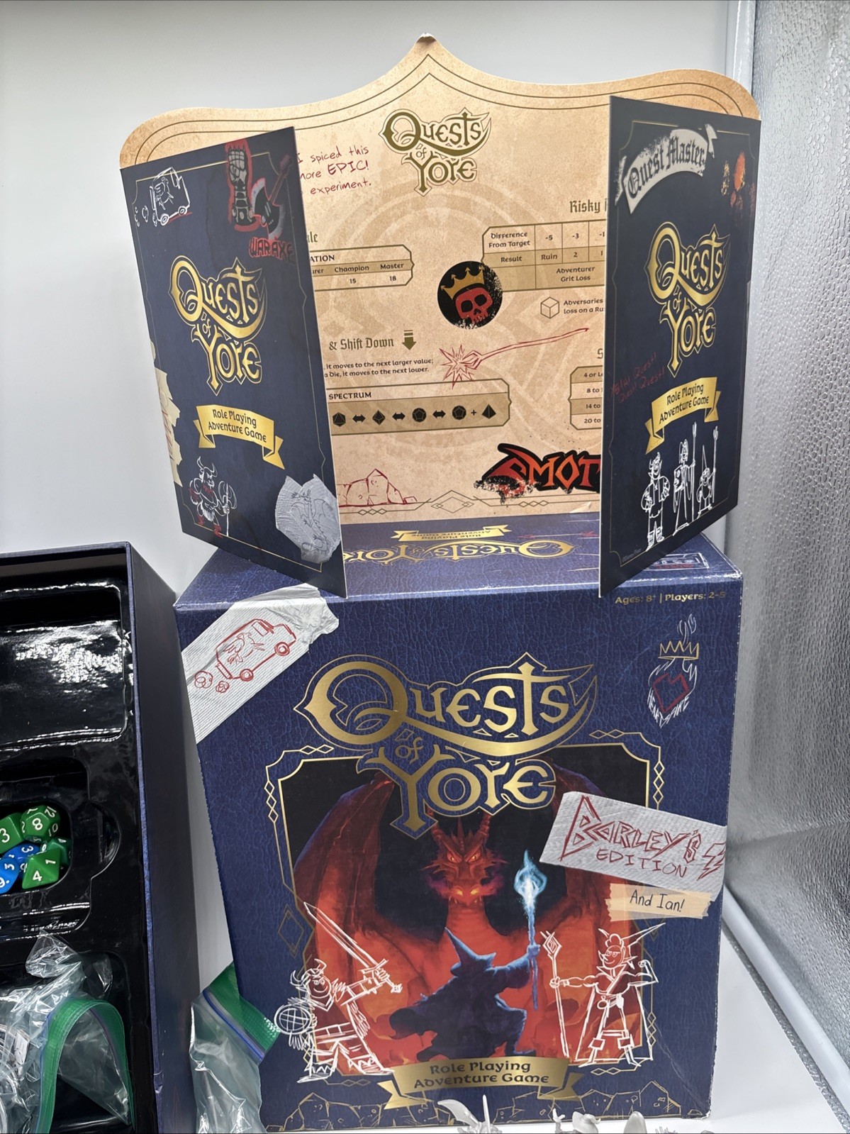 Quests of Yore Barley’s Edition Role Playing Board Game Disney Onward – COMPLETE