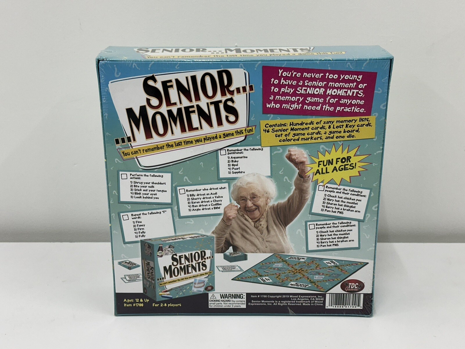 Senior Moments Board Game TDC Games 12- Up 2-8 Players New Sealed