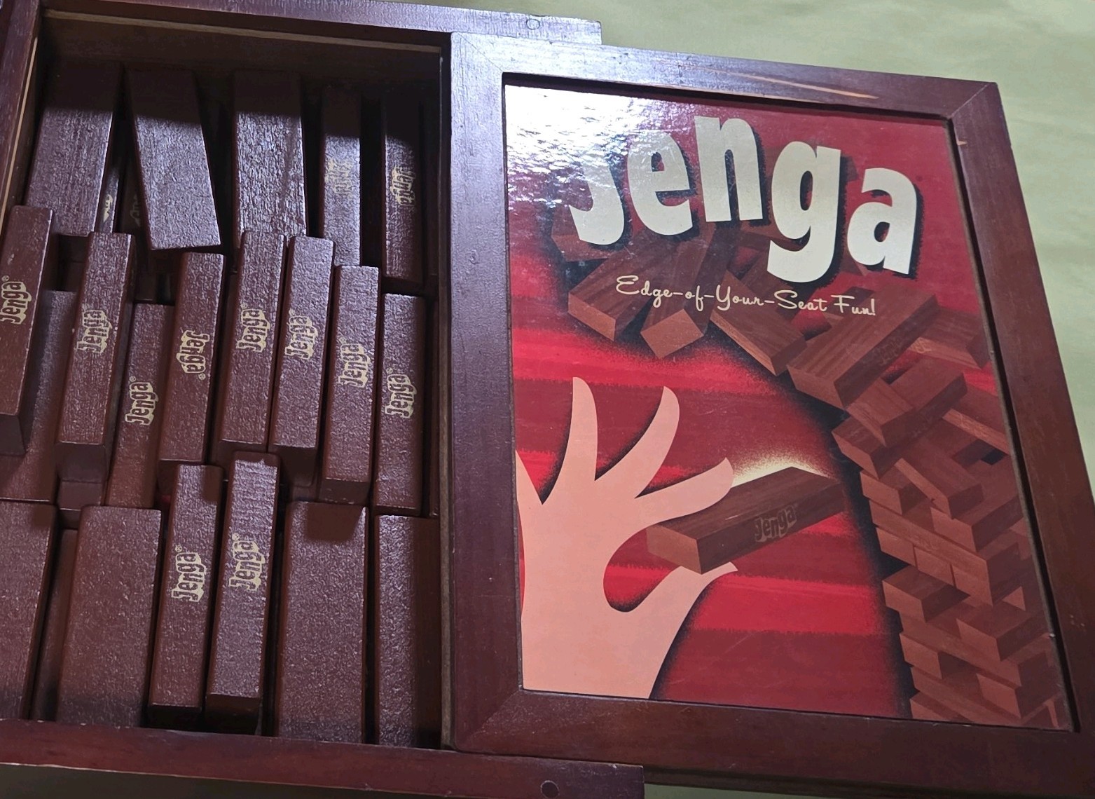 Jenga vintage Wooden Game bookshelf edition 2007