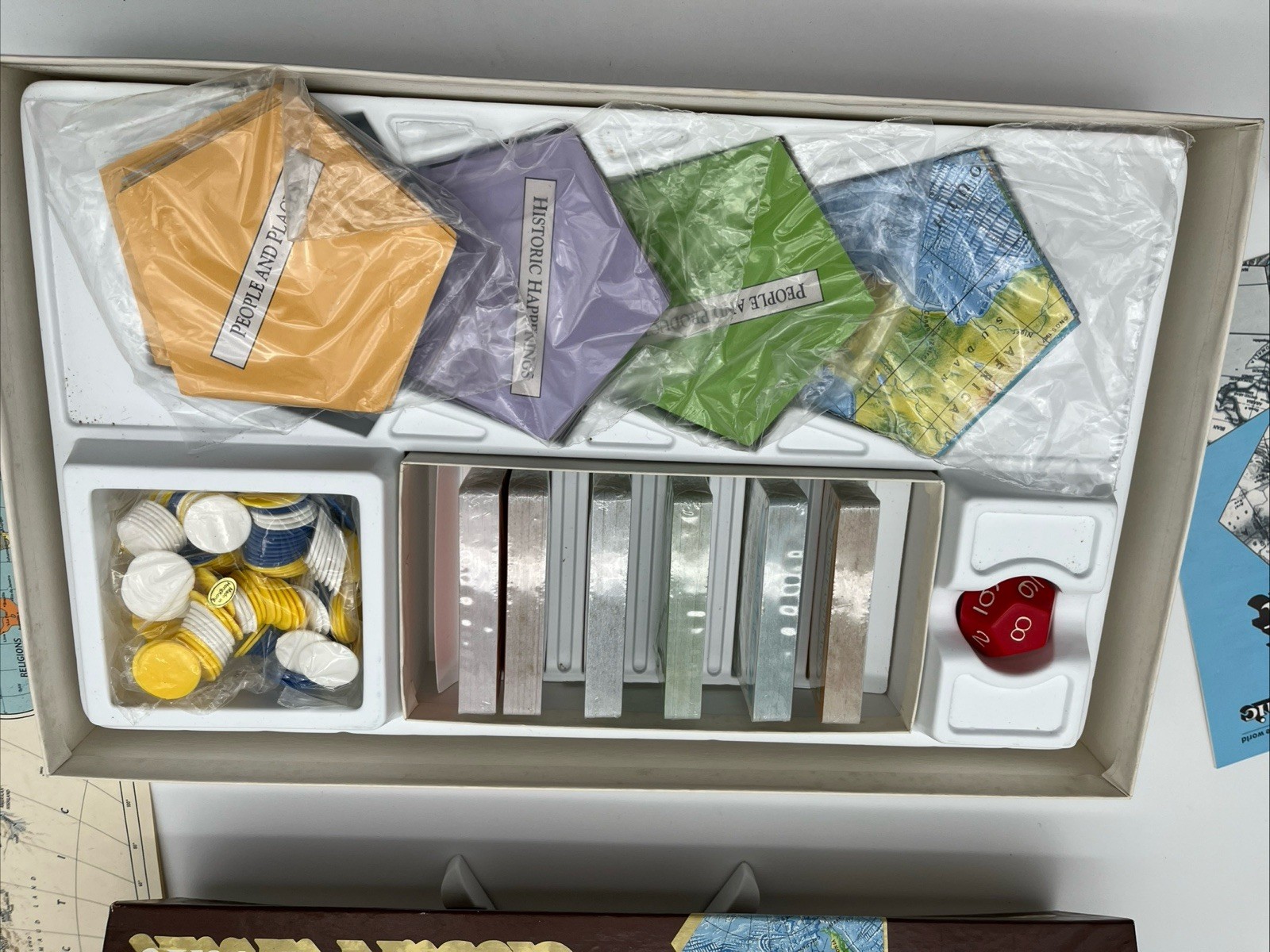 National Geographic Global Pursuit Vintage 1987 Geography Board Game – New- Open