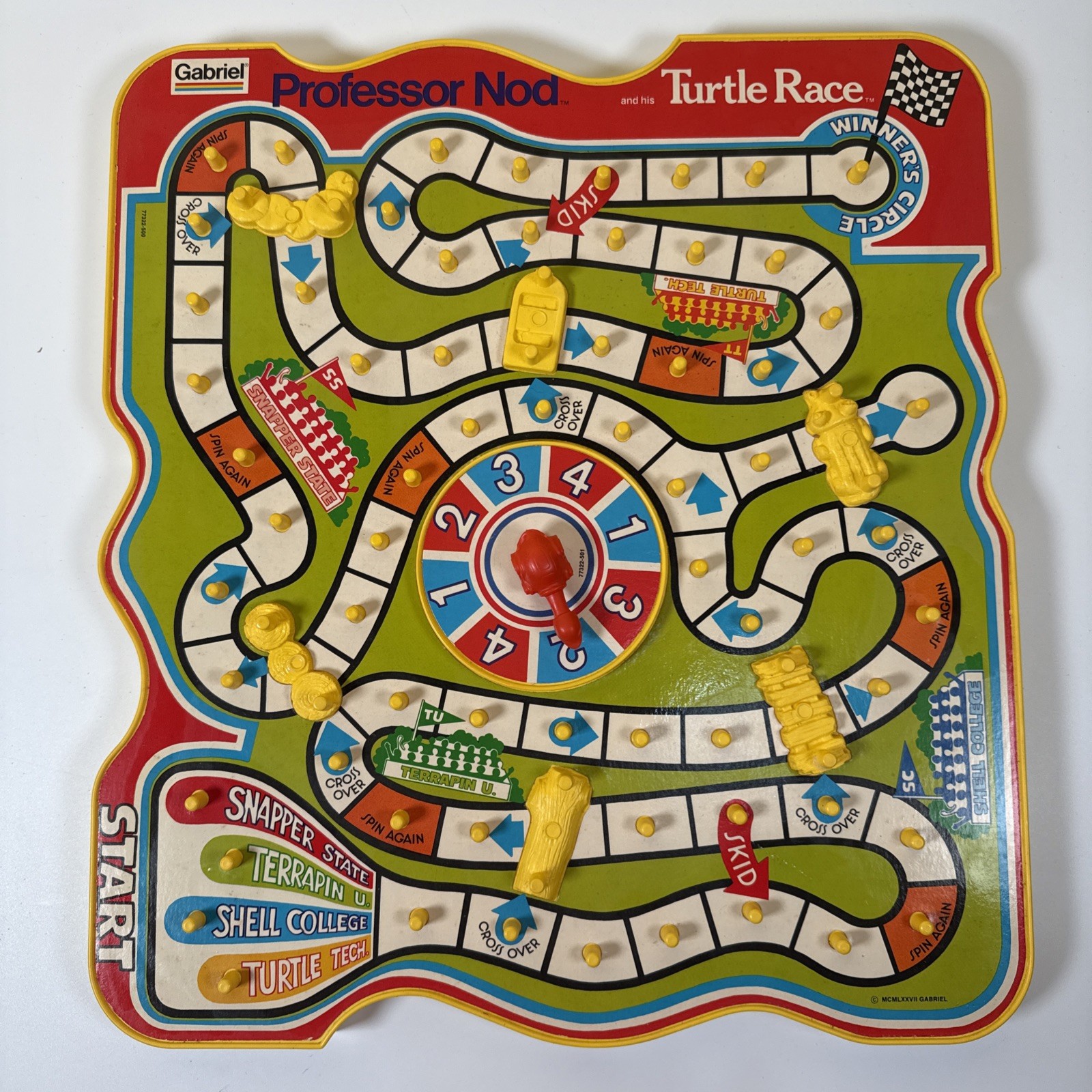Vtg 1977 Gabriel Professor Nod & His Turtle Race Board Game Complete