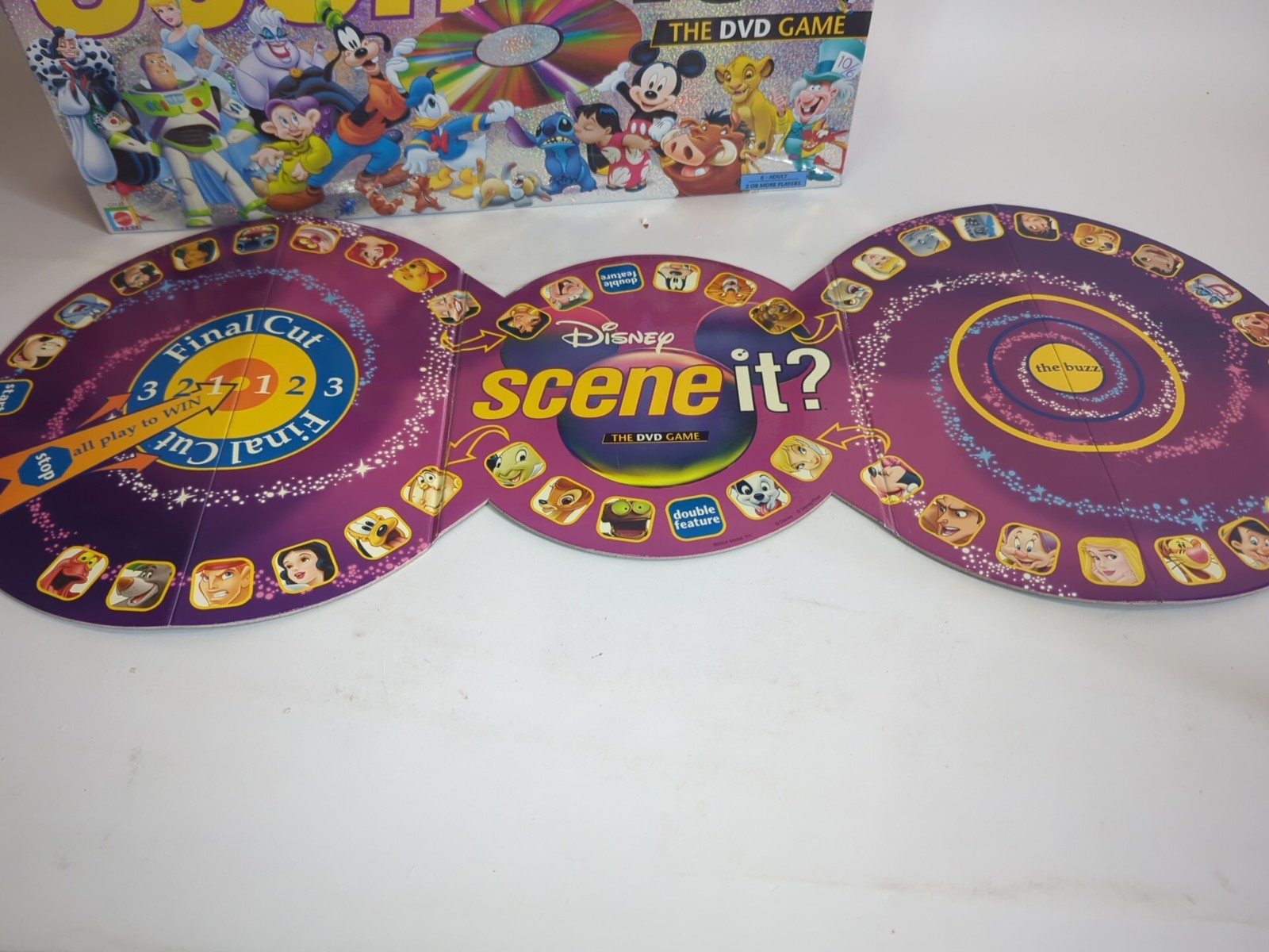 Disney Scene It? Family Trivia DVD Board Game 2004 75% Complete