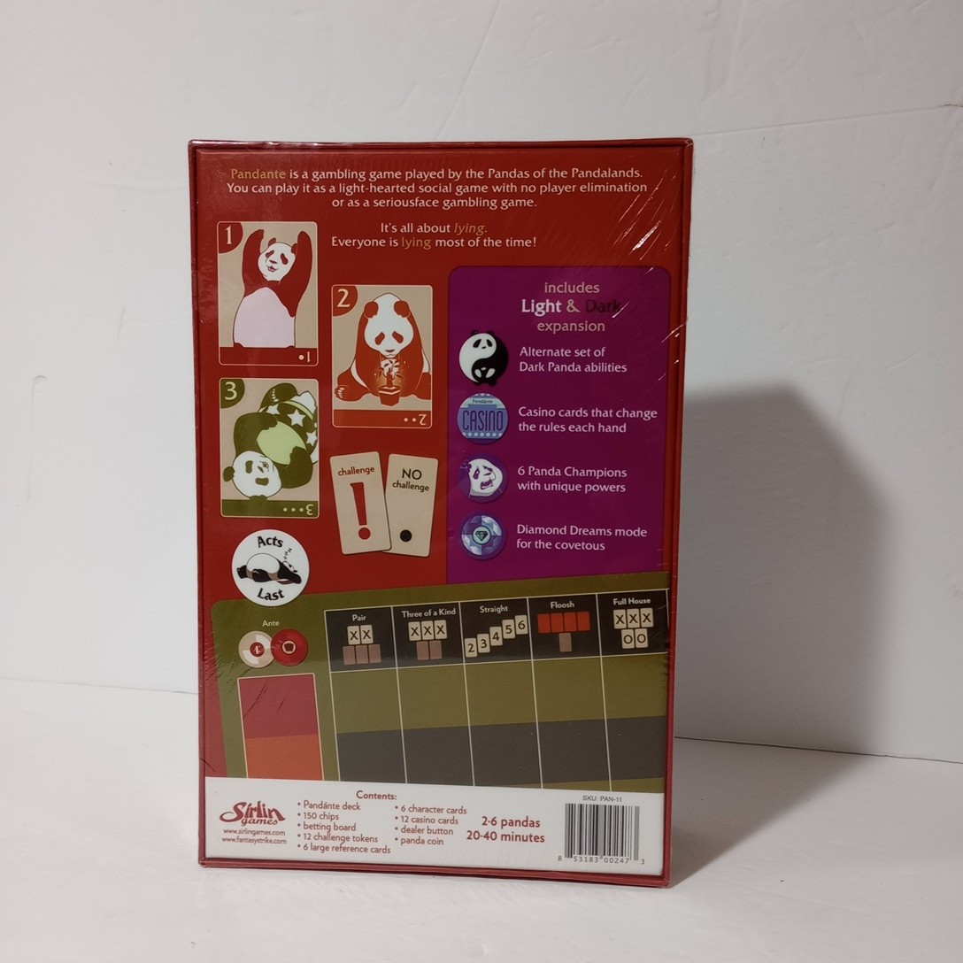 Pandánte 2nd Edition Game with Light & Dark Expansion Sirlin Games (2015) New