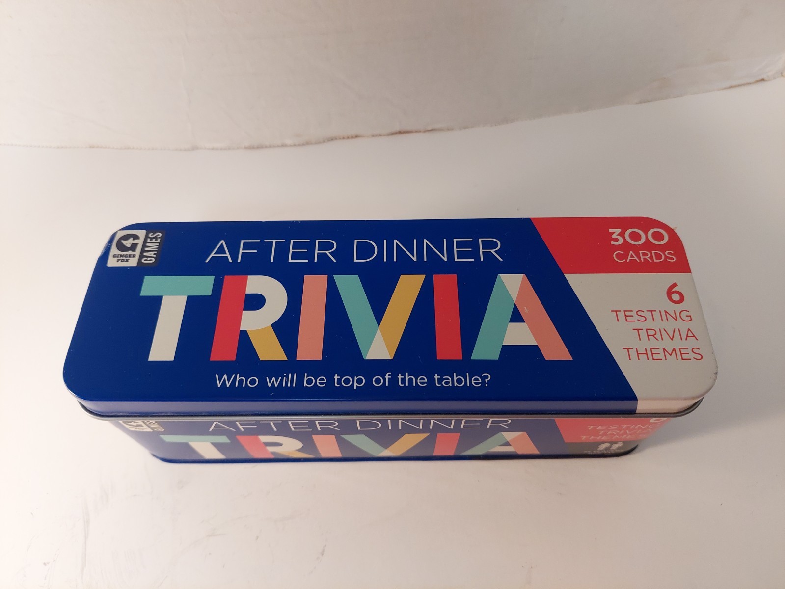 After Dinner Trivia Game 300 Cards 6 Testing Trivia Themes Ages 14+ New In Tin