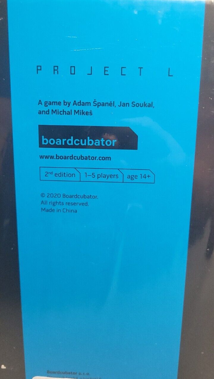 Boardcubator Board Game Project L (2nd Ed) Box New Original Packaging Sealed