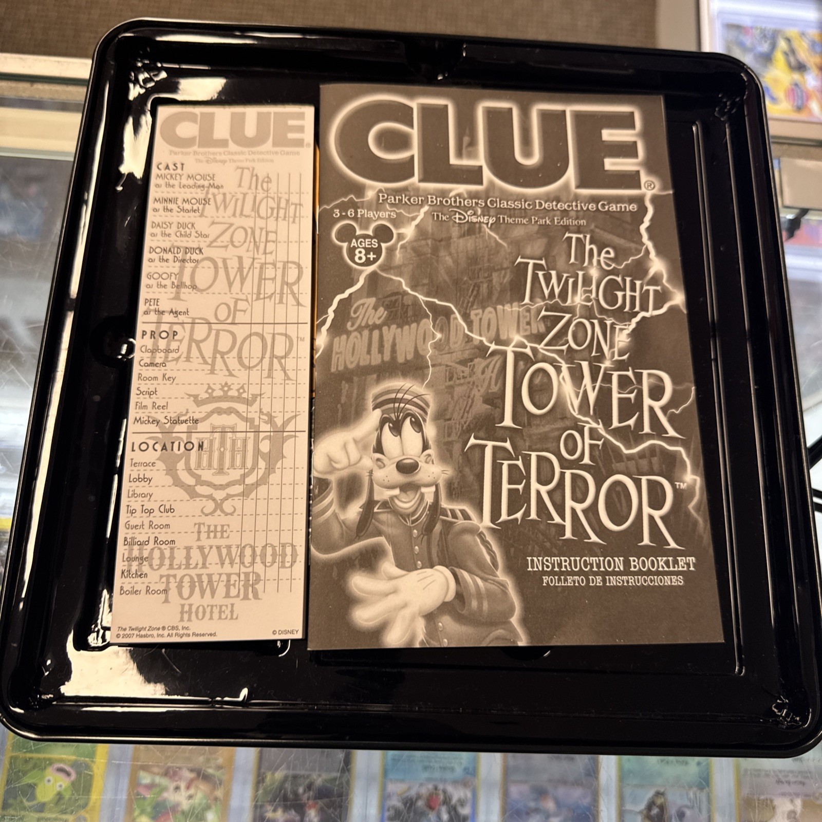 Clue The Twilight Zone Tower of Terror Detective Game Disney Theme Park Tin New