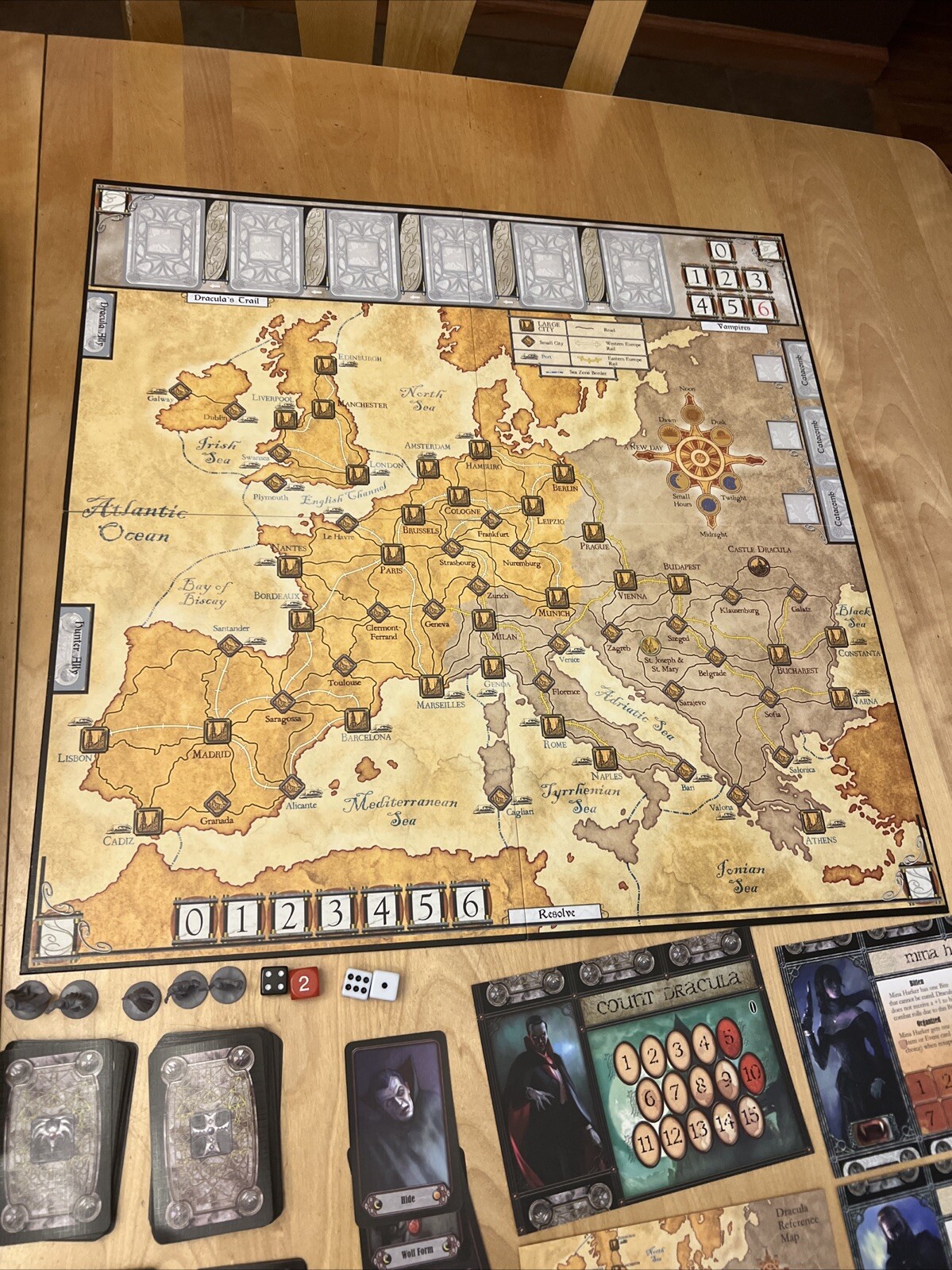 Fury Of Dracula Gothic Horror Board Game Fantasy Flight Games EUC Age 10+