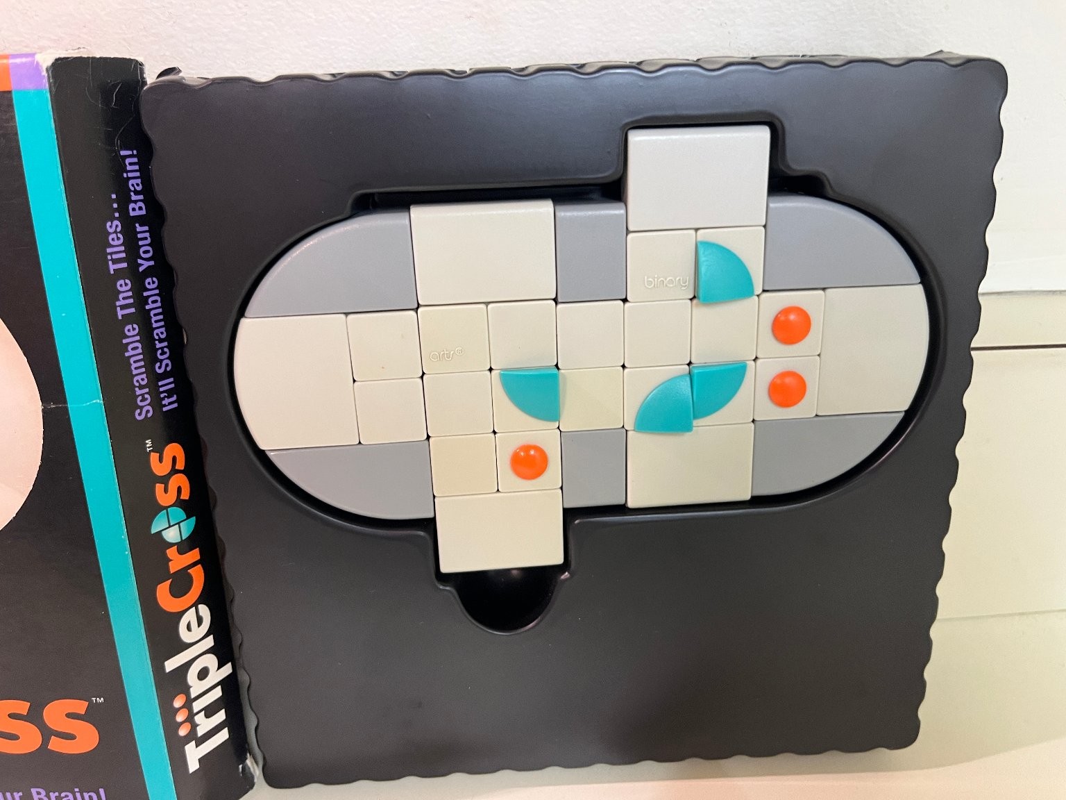 TripleCross Sliding Block Puzzle, Scramble the Tiles, It’ll Scramble Your Brain!