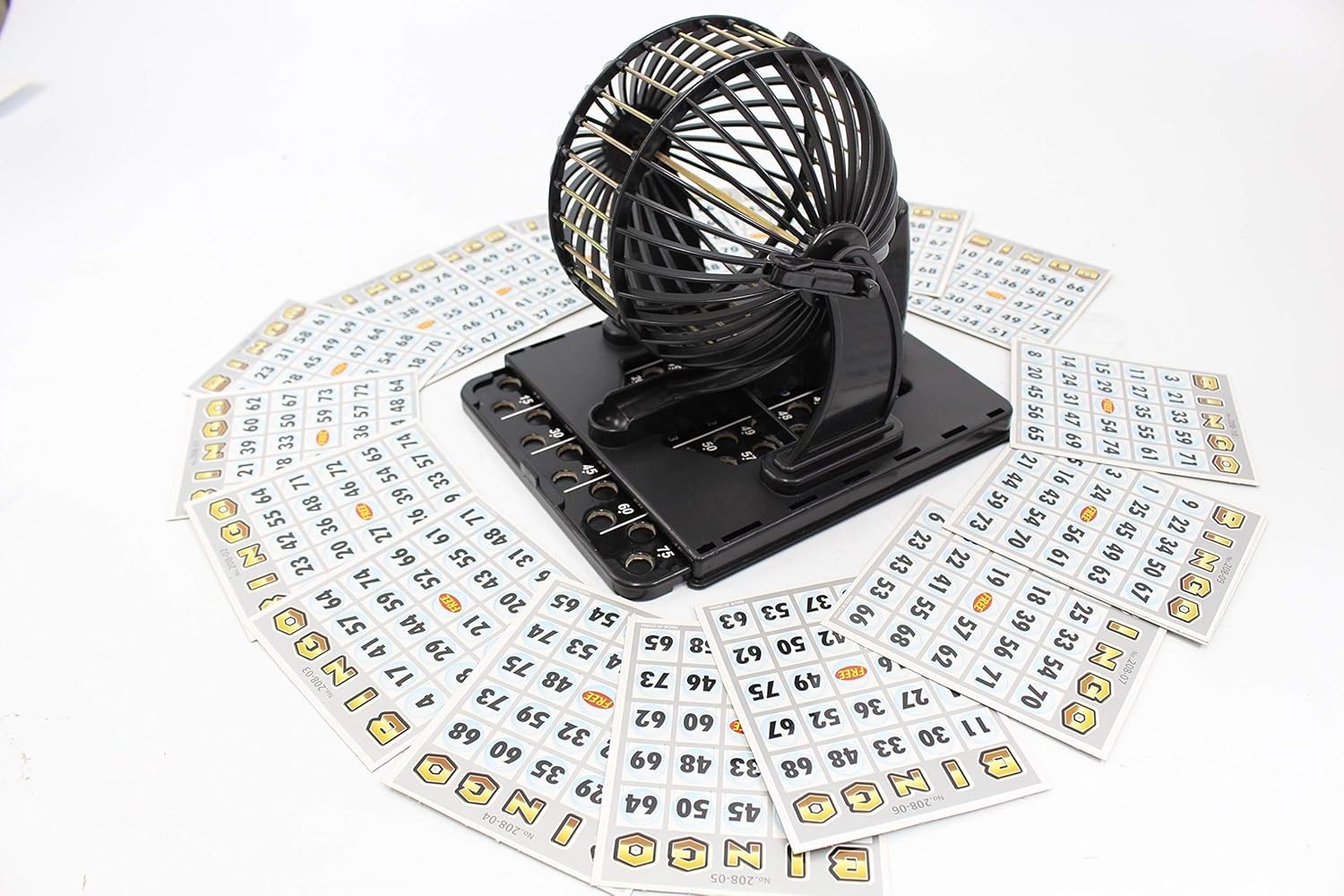 Bingo Machine Cage Game Set with Balls Classic Cage Bingo Tray Multi Player