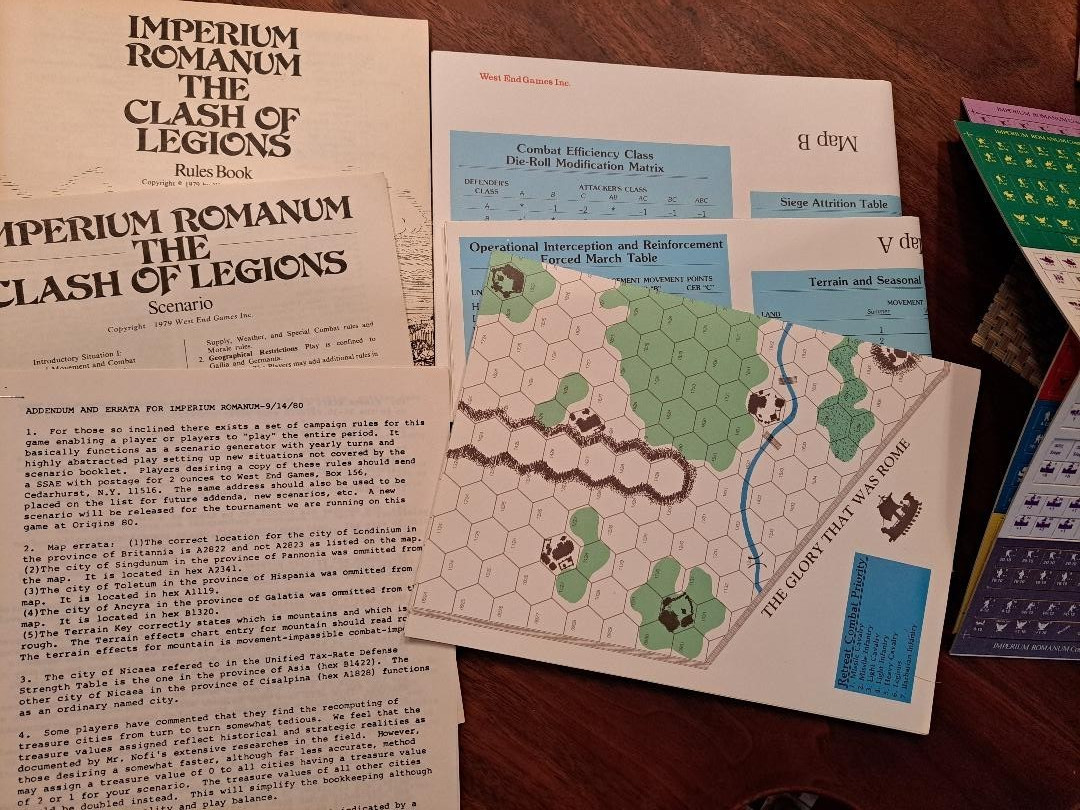 Imperium Romanum – The Clash of Legions West End Games 1979 Brand new Unpunched