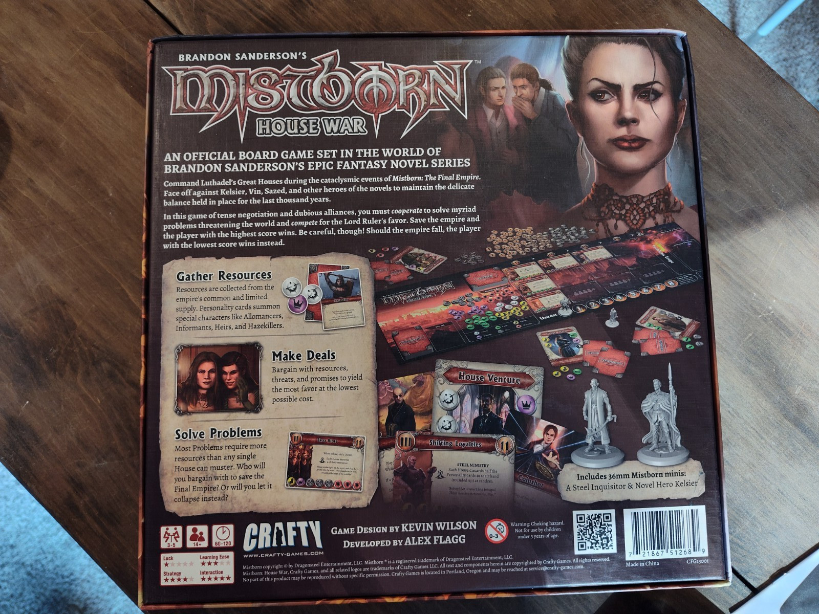Brandon Sanderson’s Mistborn House War Board Game – Played Once
