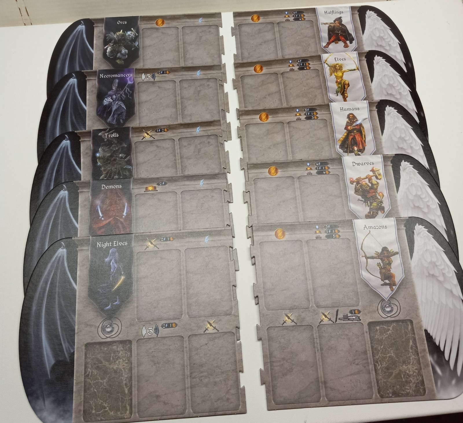 IMMORTALS Board Game Queen Games Almost Complete in Box Missing 1 Green Cube