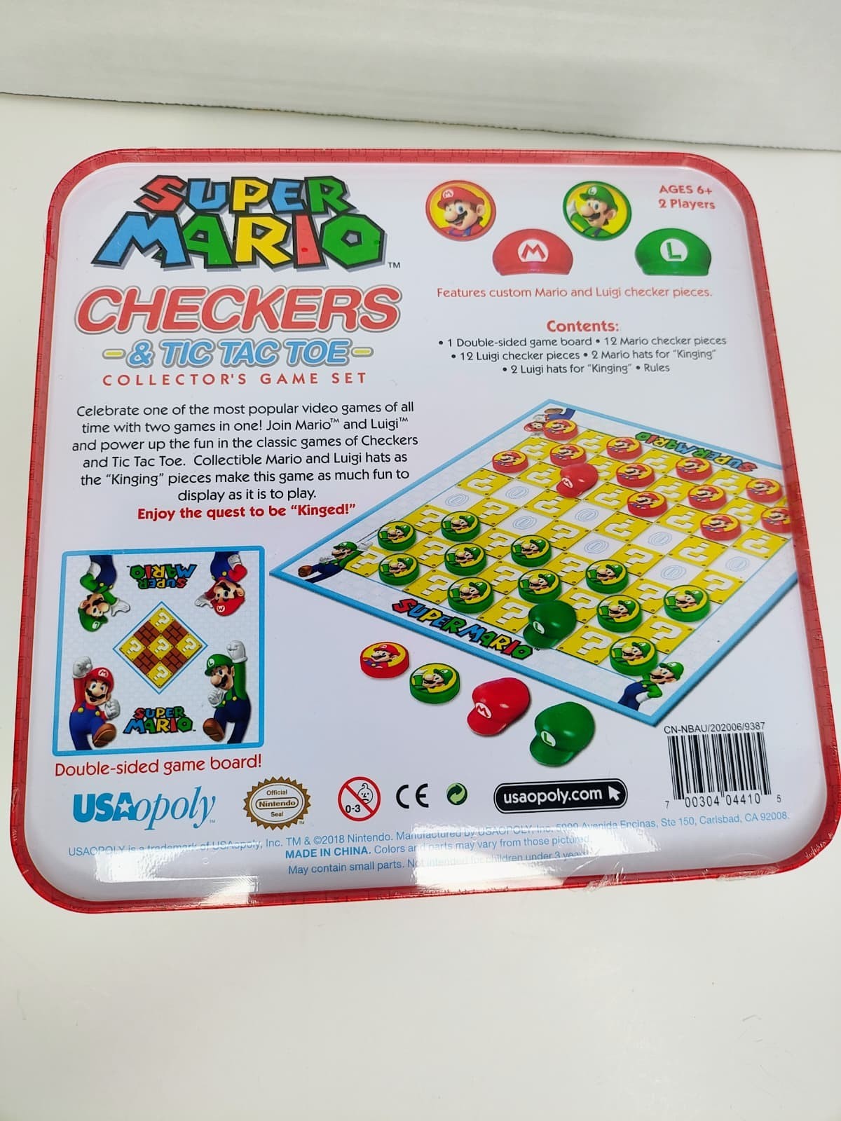 Super Mario Checkers & Tic-Tac-Toe Collector’s Tin Game USAopoly SEALED BrandNEW
