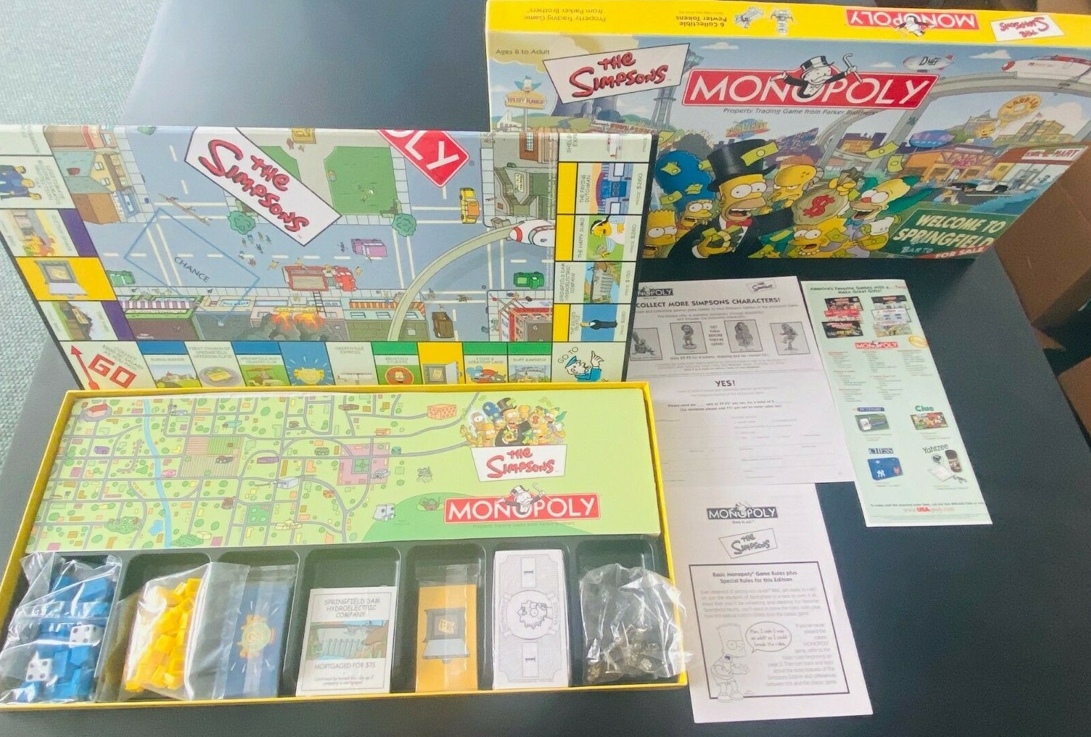 The Simpsons Monopoly Board Game (2001) Welcome to Springfield Brand New Open BX