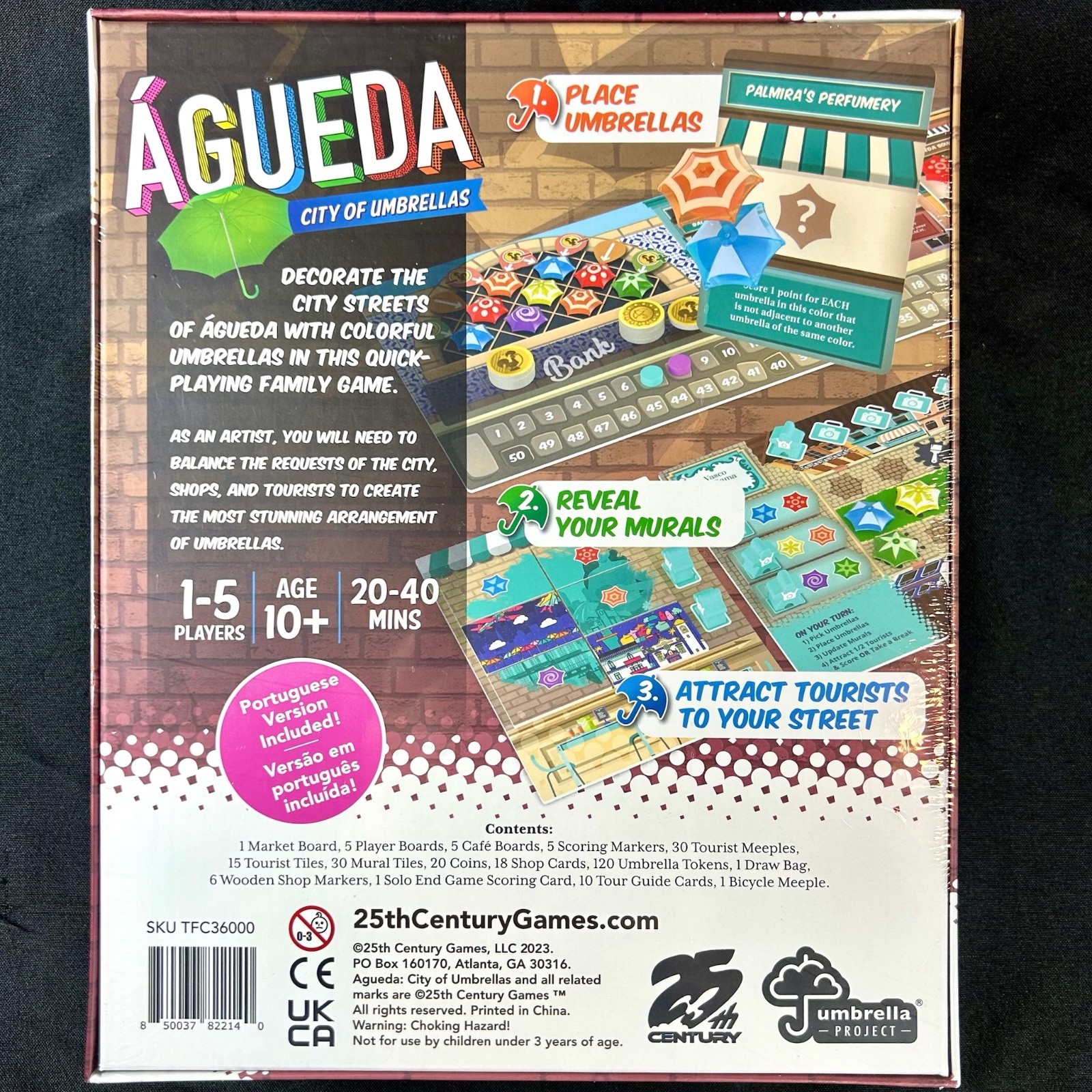 Agueda: City of Umbrellas – A Strategy Game – Portuguese Version Included – NIB