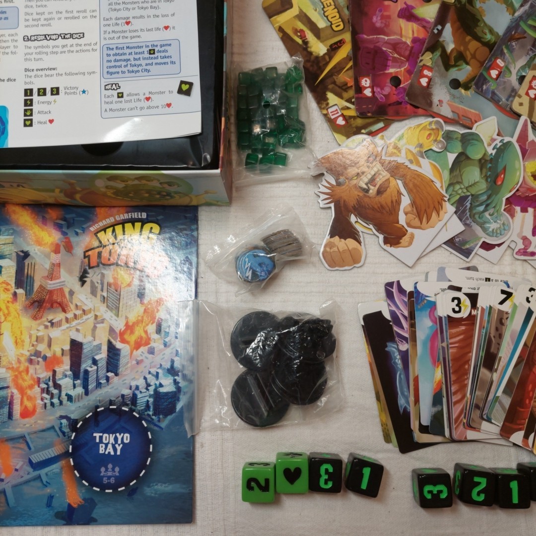 King of Tokyo Board Game Richard Garfield Complete Open Box