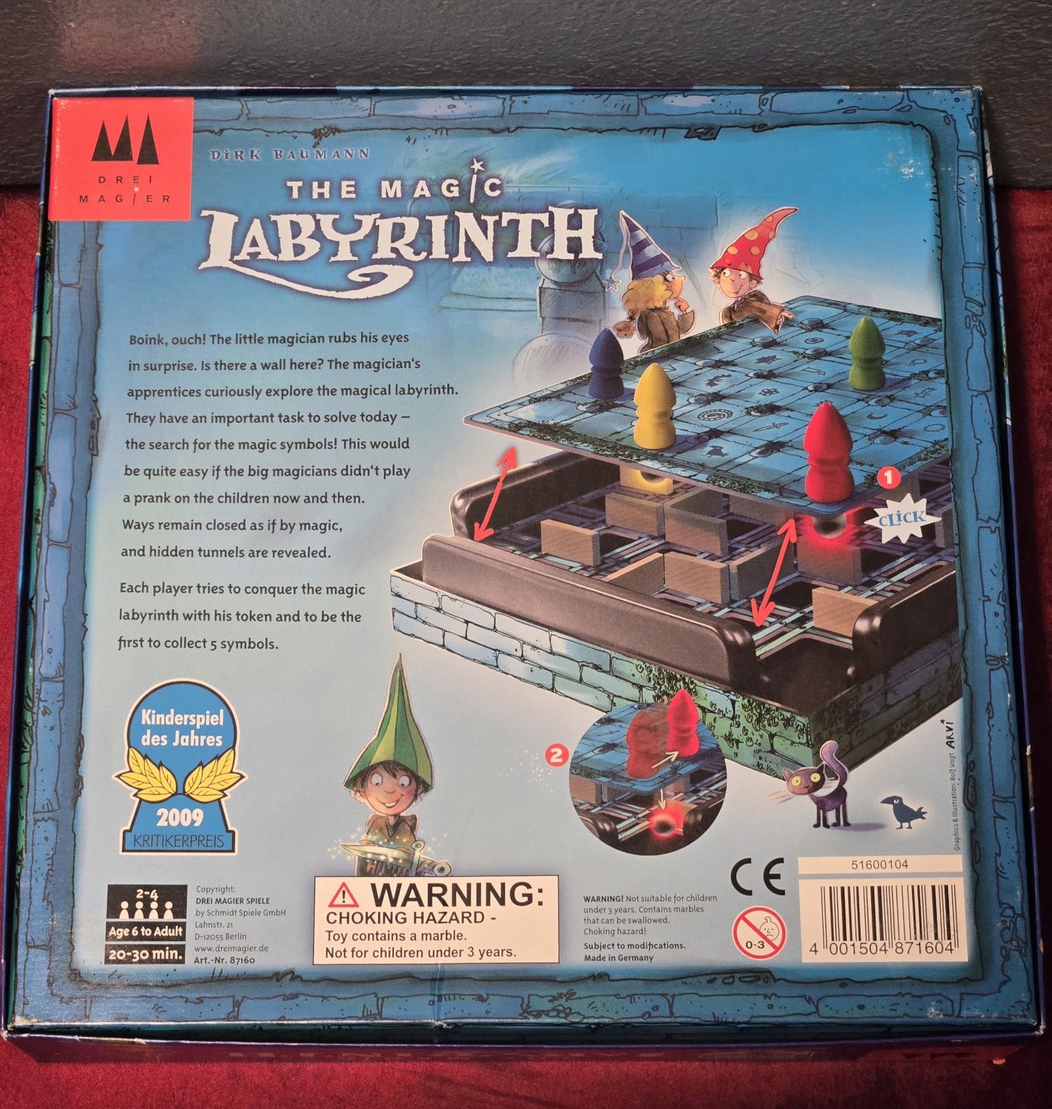 The Magic Labyrinth Game 100% COMPLETE Drei Magier Maze Marbles Fantasy EUC!