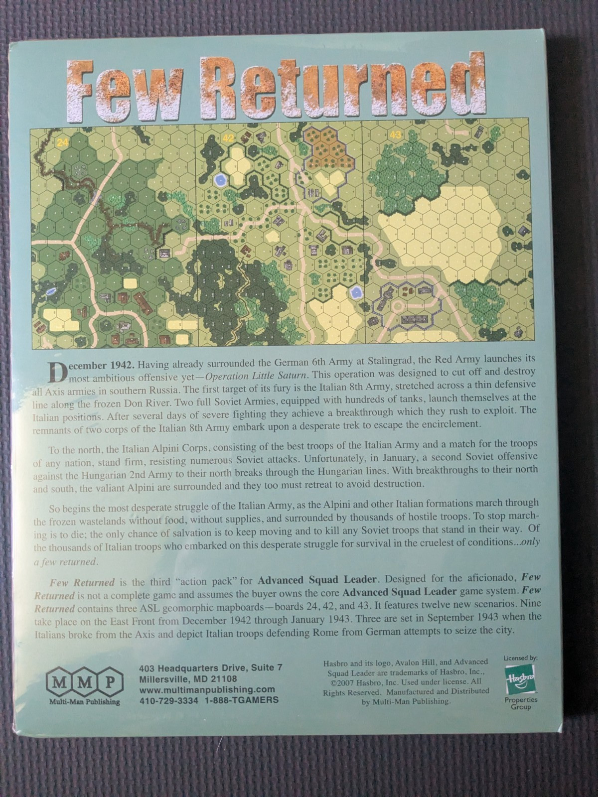 MMP / Avalon Hill – ASL Action Pack #3 – Few Returned – Brand New in Shrinkwrap