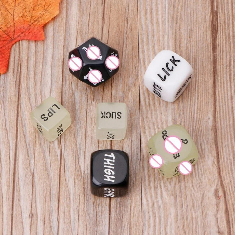 6PC Sex Dice Adult Love Games Kama Sutra Couples Gift Glow in the Dark