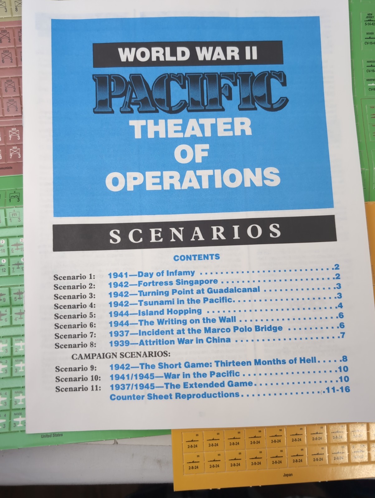 WORLD WAR II: PACIFIC THEATER OF OPERATIONS #3031- SPI / TSR – NOS Unpunched