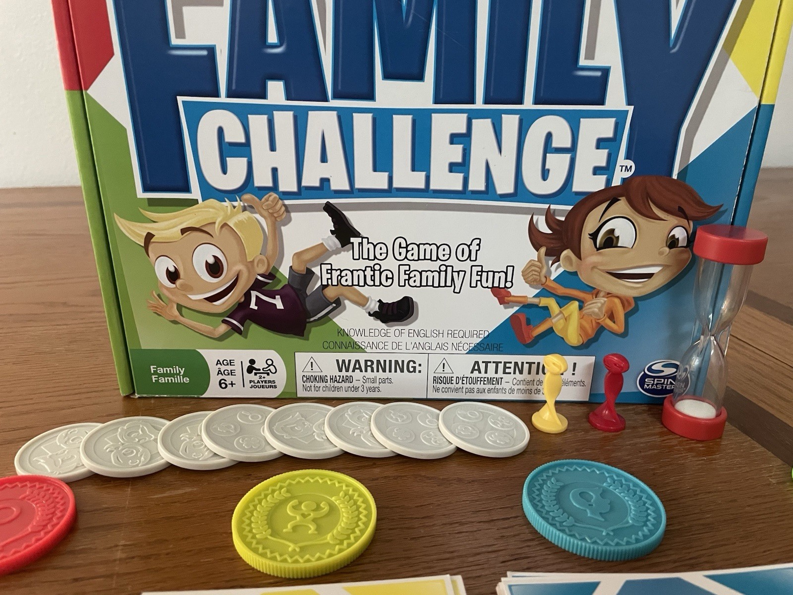 Spin Master Family Challenge Board Game w/ Timer Complete, 2+ Players, 6+