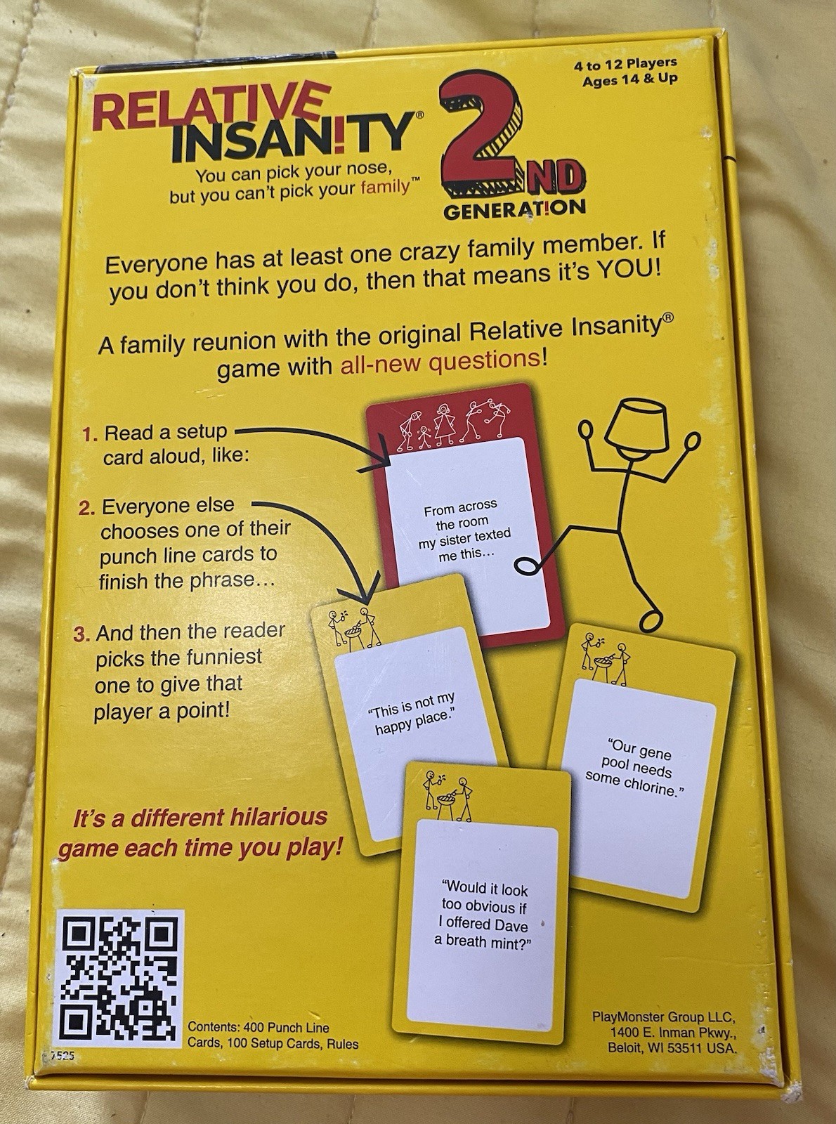 Relative Insanity 2nd Generation Party Game Ages 14 + 4-12 Players NEW