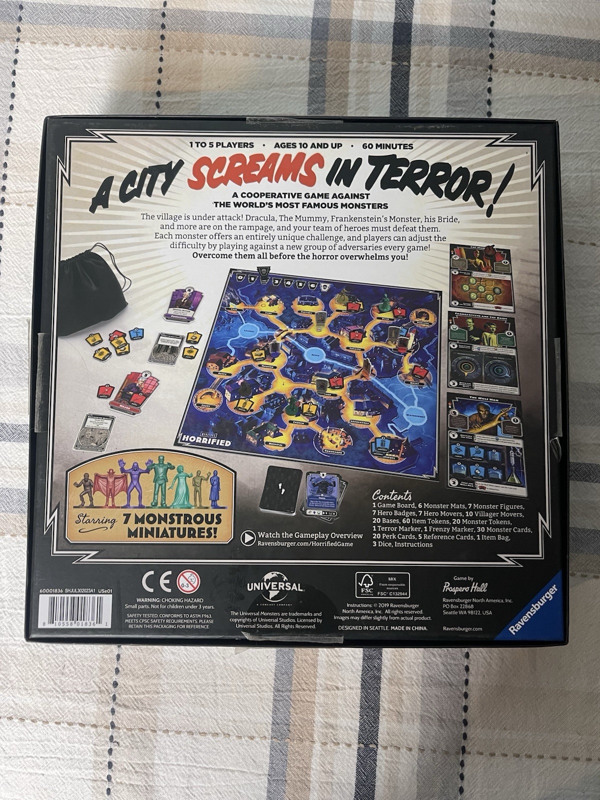 HORRIFIED board game Universal Studios monsters – Horror Movie 100% COMPLETE