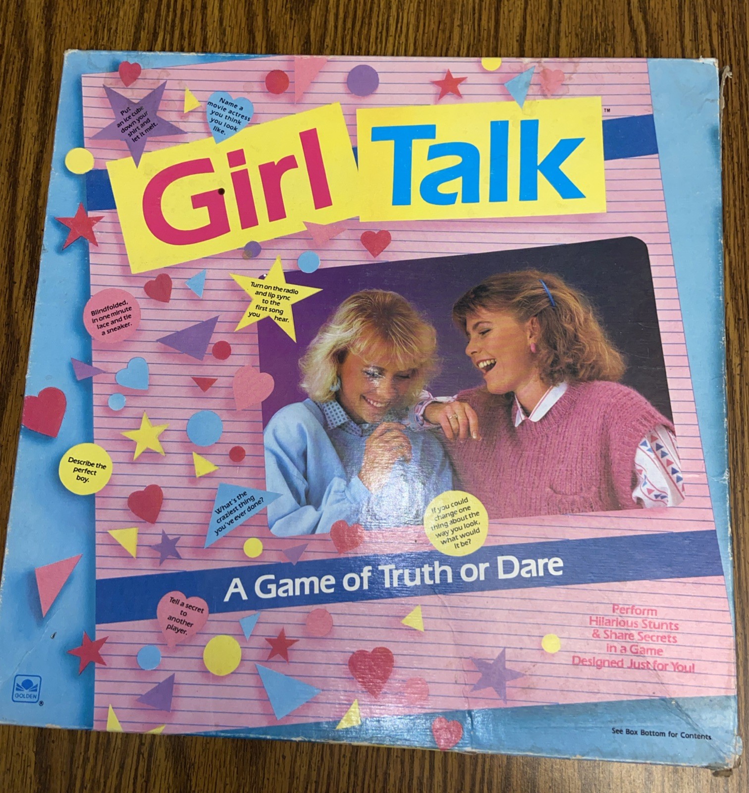 VINTAGE 1988 GIRL TALK BOARD GAME Golden Western Publishing Complete