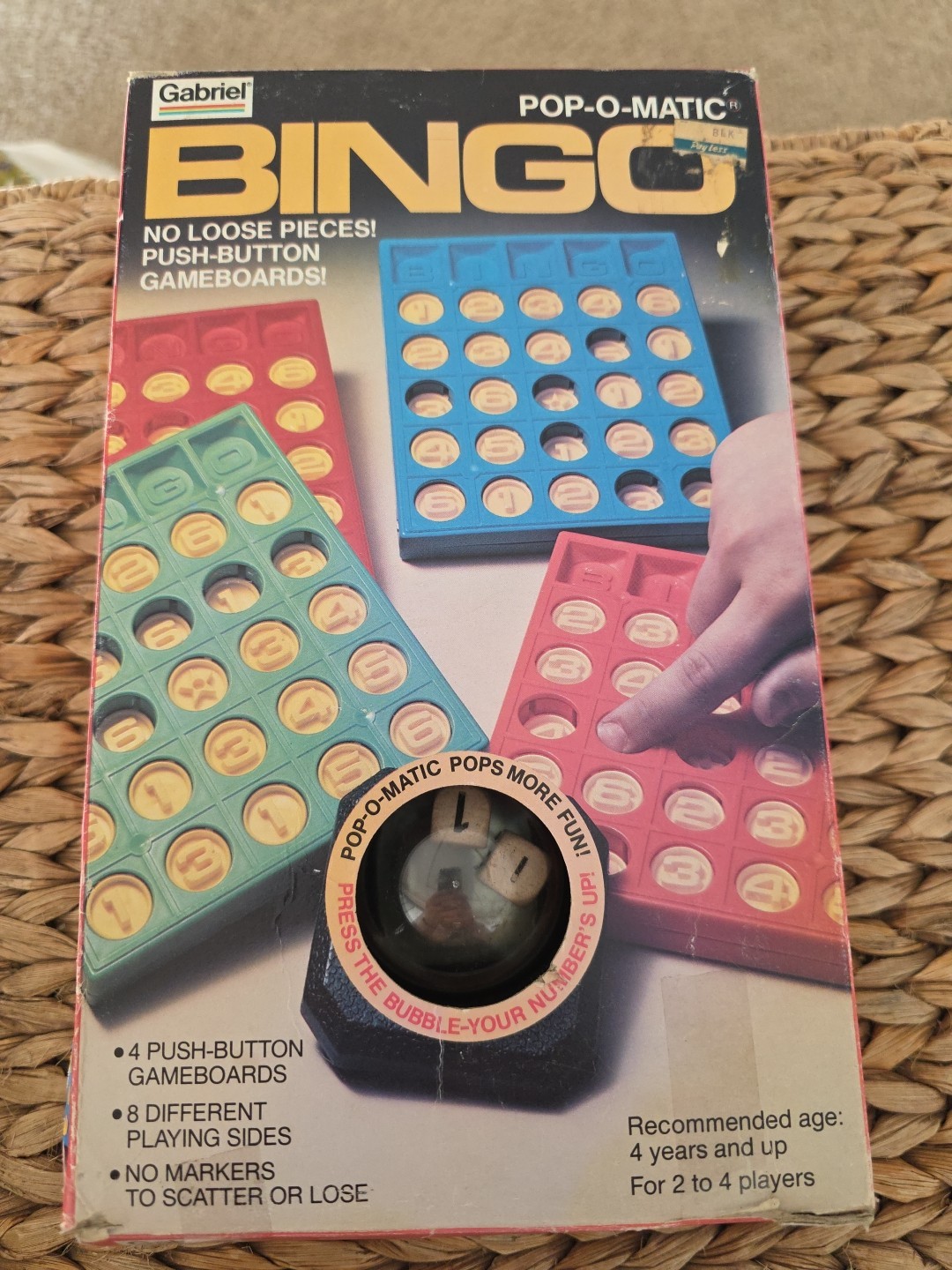 Vintage Pop-O-Matic Bingo Game Gabriel Toys 1977 Complete