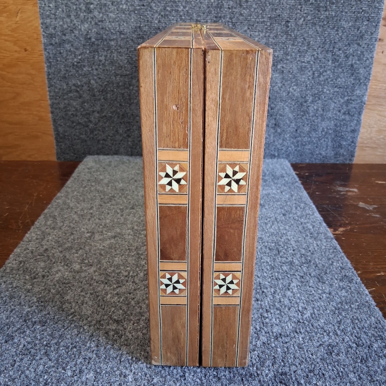Mediterranean Backgammon & Checkers Set Marquetry Mother Of Pearl Inlay 20″