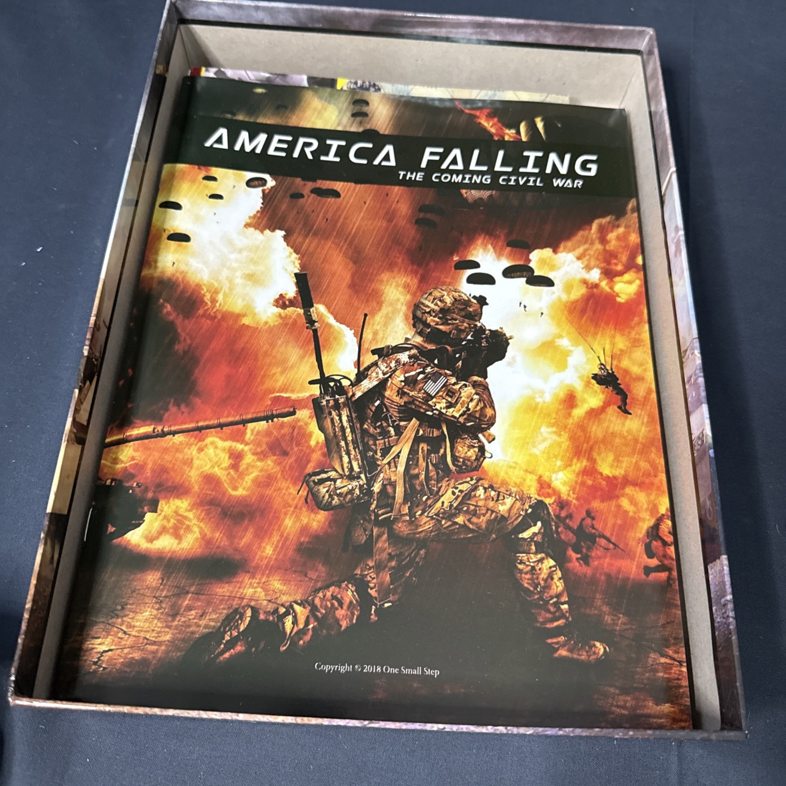 ONE SMALL STEP GAMES AMERICA FALLING Board Game Opened Unpunched