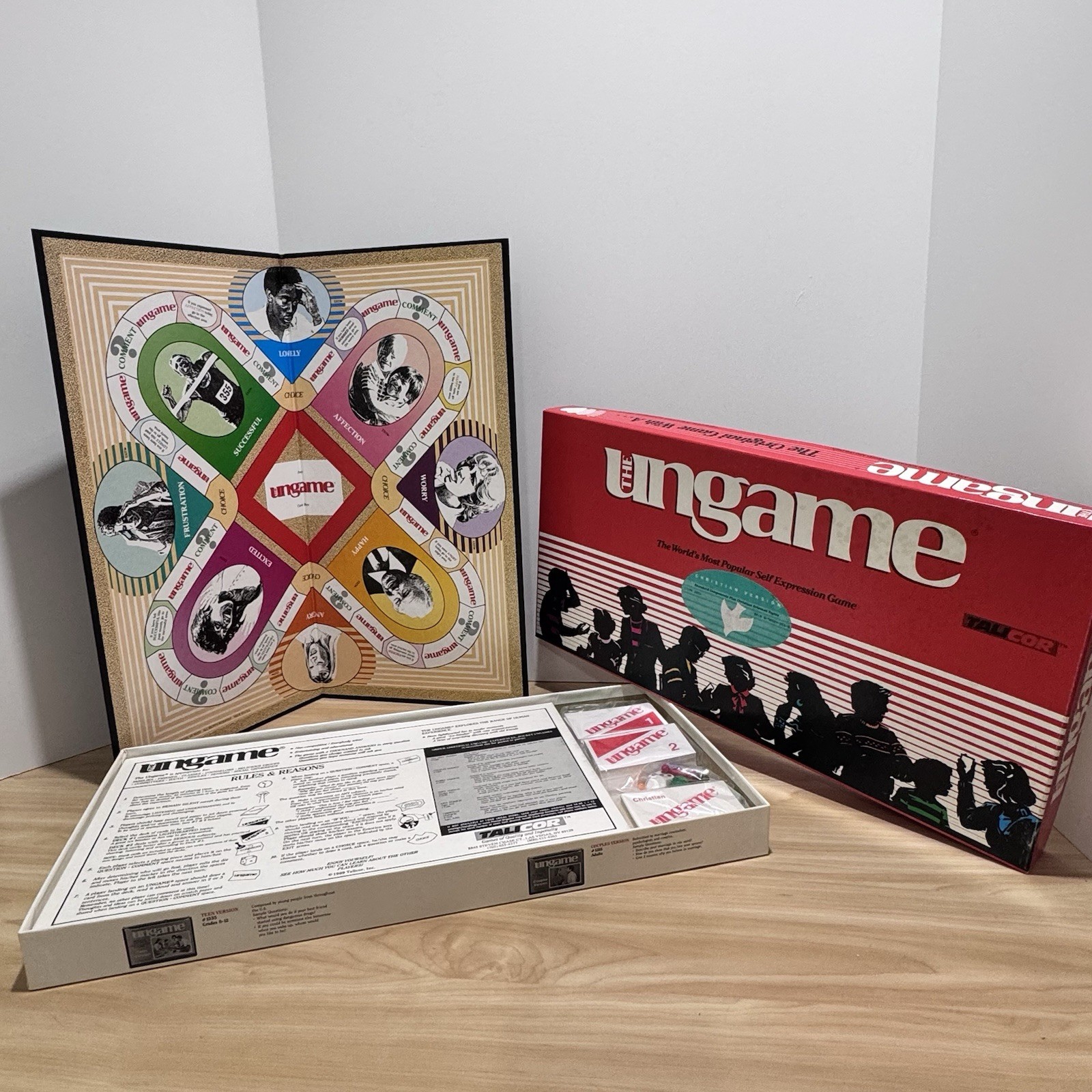 1989 Vintage THE UNGAME Board Game Christian Version – by Talicor Inc. Complete