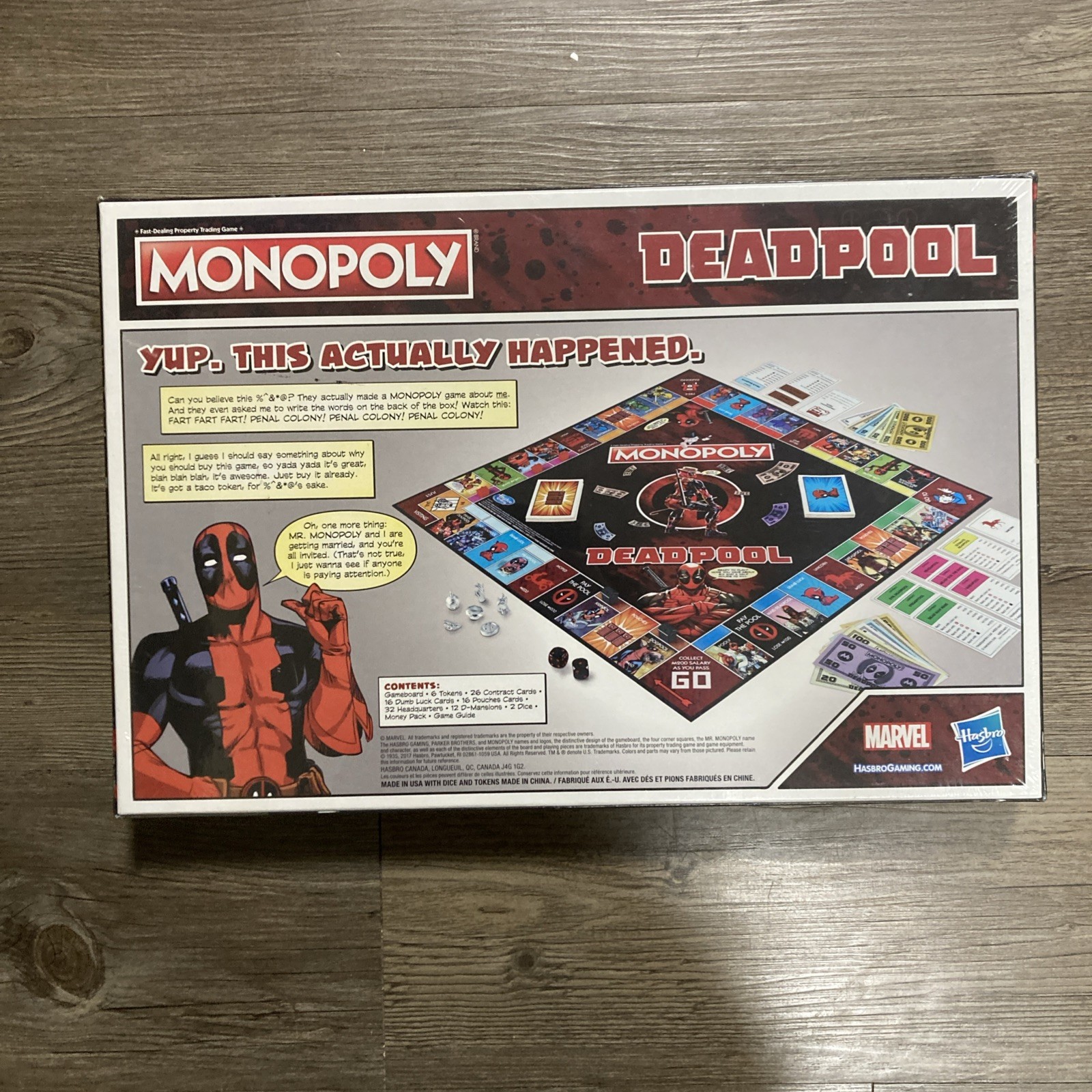 DEADPOOL Monopoly Board Game NIB/SEALED Parker Brothers-Hasbro-Marvel